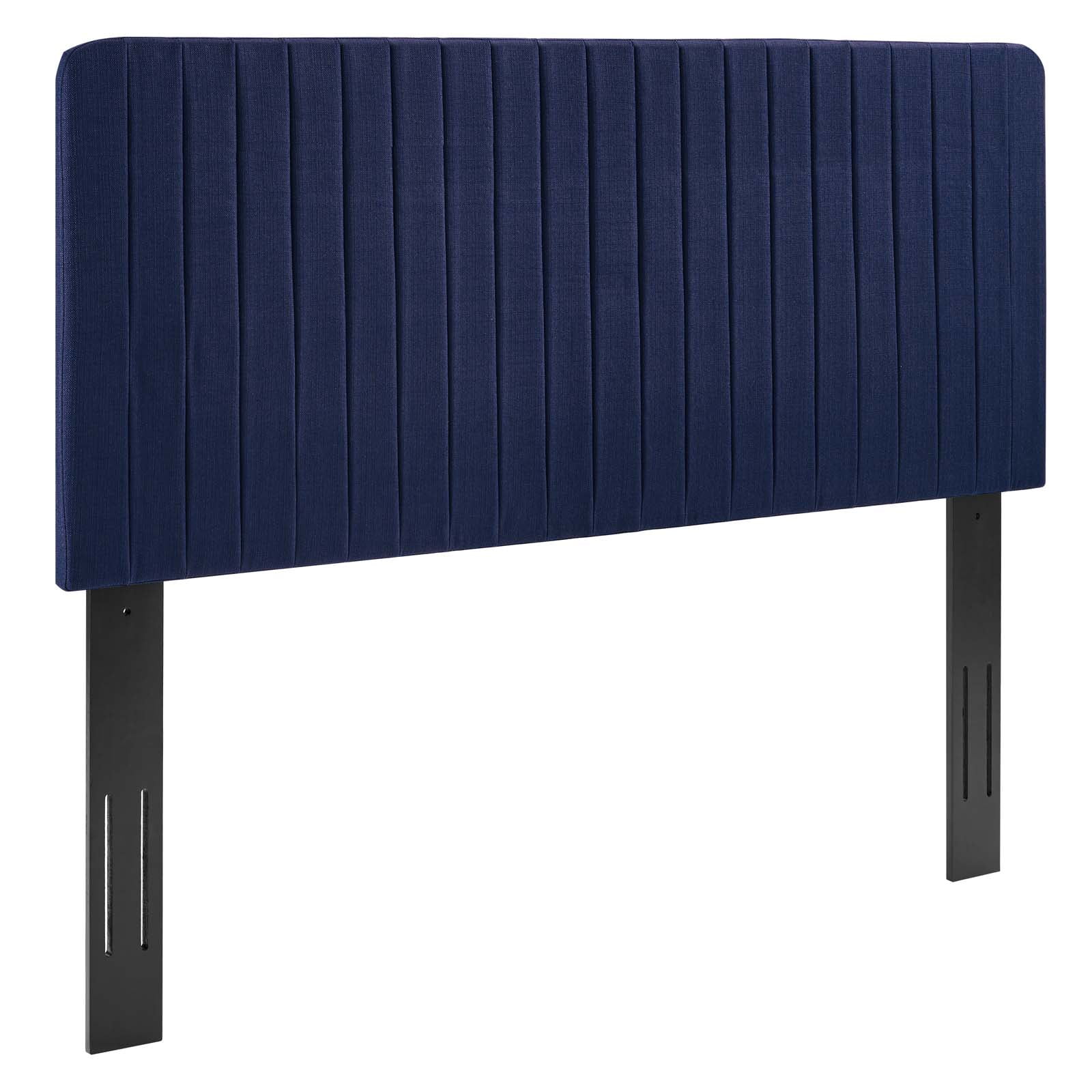 Modway Milenna Channel Tufted Upholstered Fabric Twin Headboard in Royal Blue