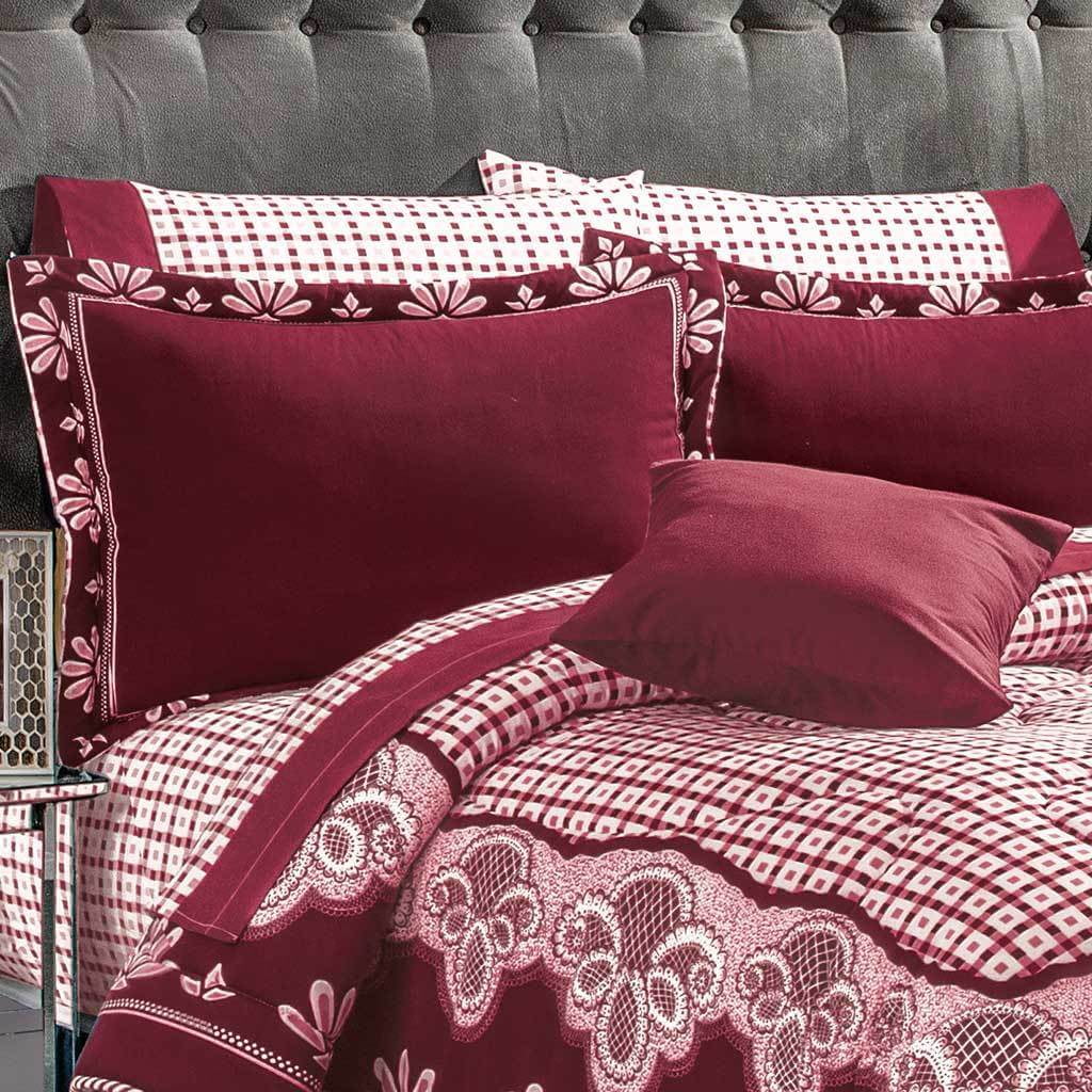 LUCIA VINTAGE DECORATIVE REVERSIBLE COMFORTER SET AND SHEET SET 9 PCS KING SIZE