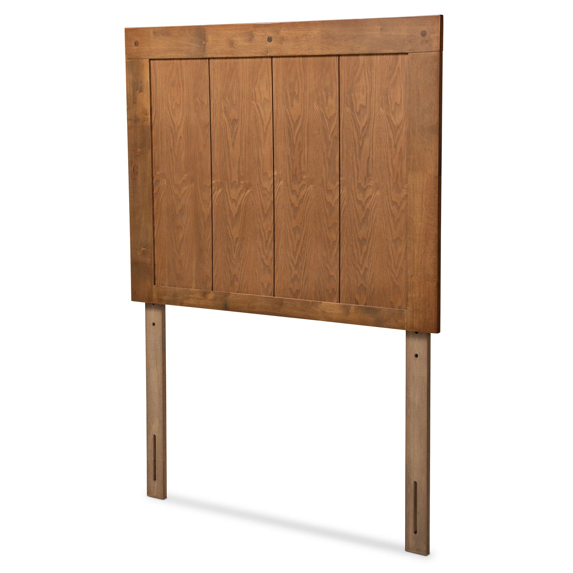 Baxton Studio Patwin Contemporary/Modern Slat Back Support Engineered Wood Headboard, Twin, Ash Walnut