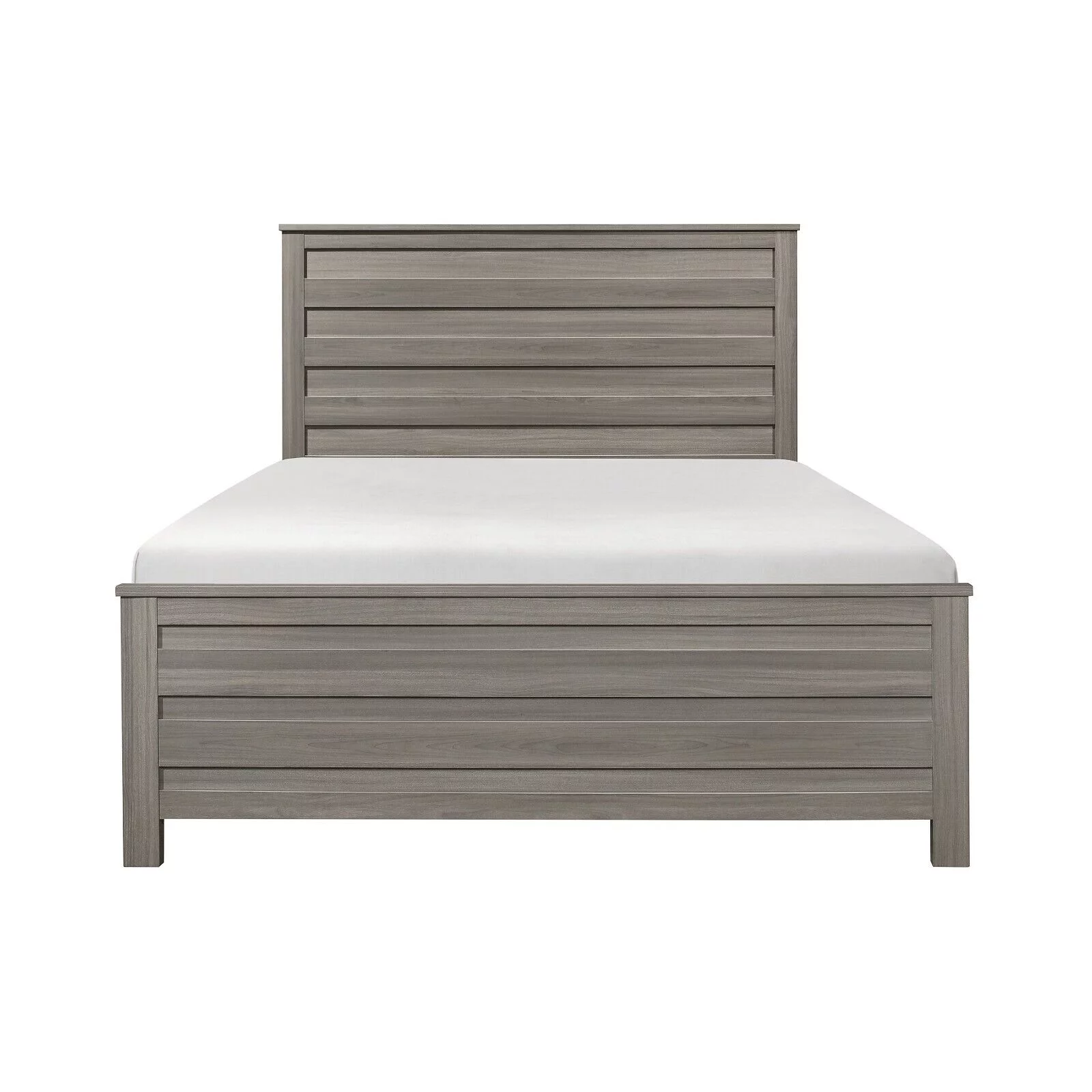 Modern Style California King Size 1pc Panel Bed Dark Gray Finish Transitional Rustic look Bedroom Furniture