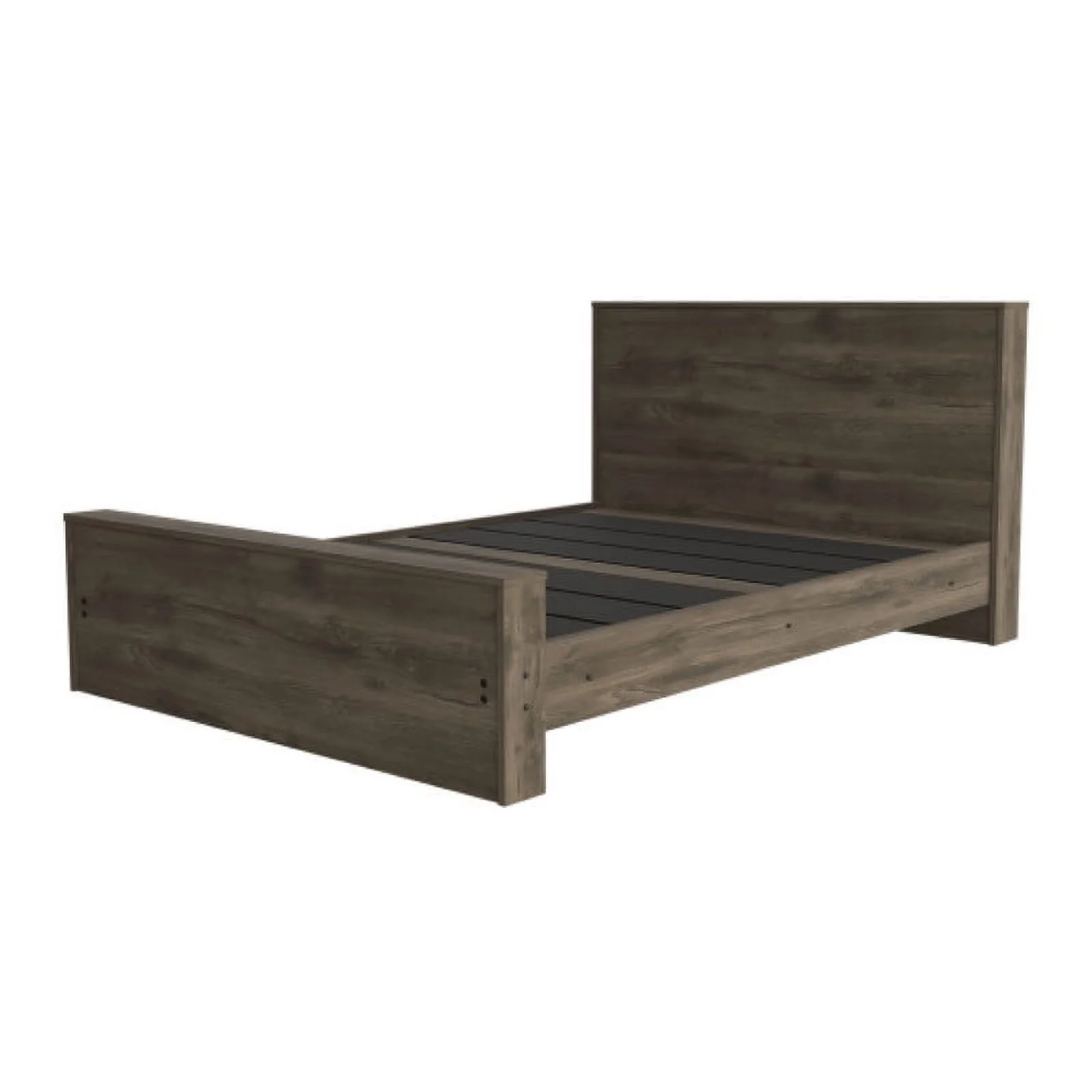 Comfort bed frame Dark Brown full bed Particle Board metal bed