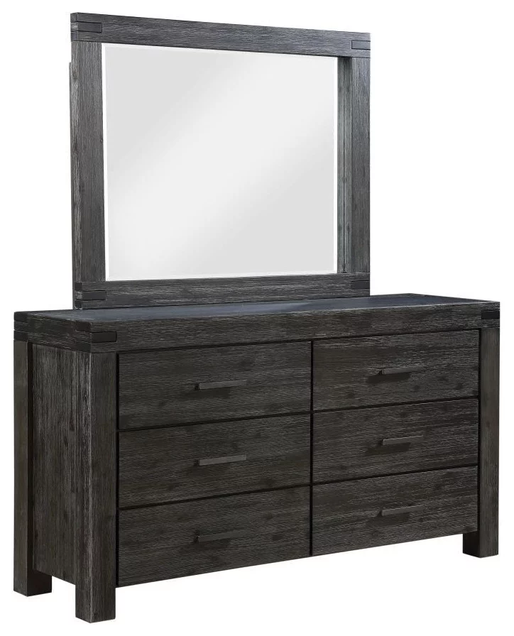 Modus Meadow 2 Piece Dresser and Mirror Set, Graphite