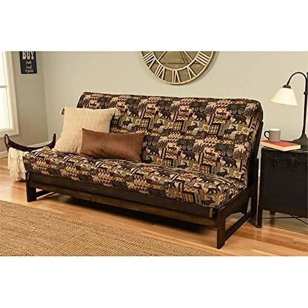 Full Size Spring Futon Mattress Replacement, Linen Fabric Cotton Sleeper Sofa Bed Mattress, Peter Cabin