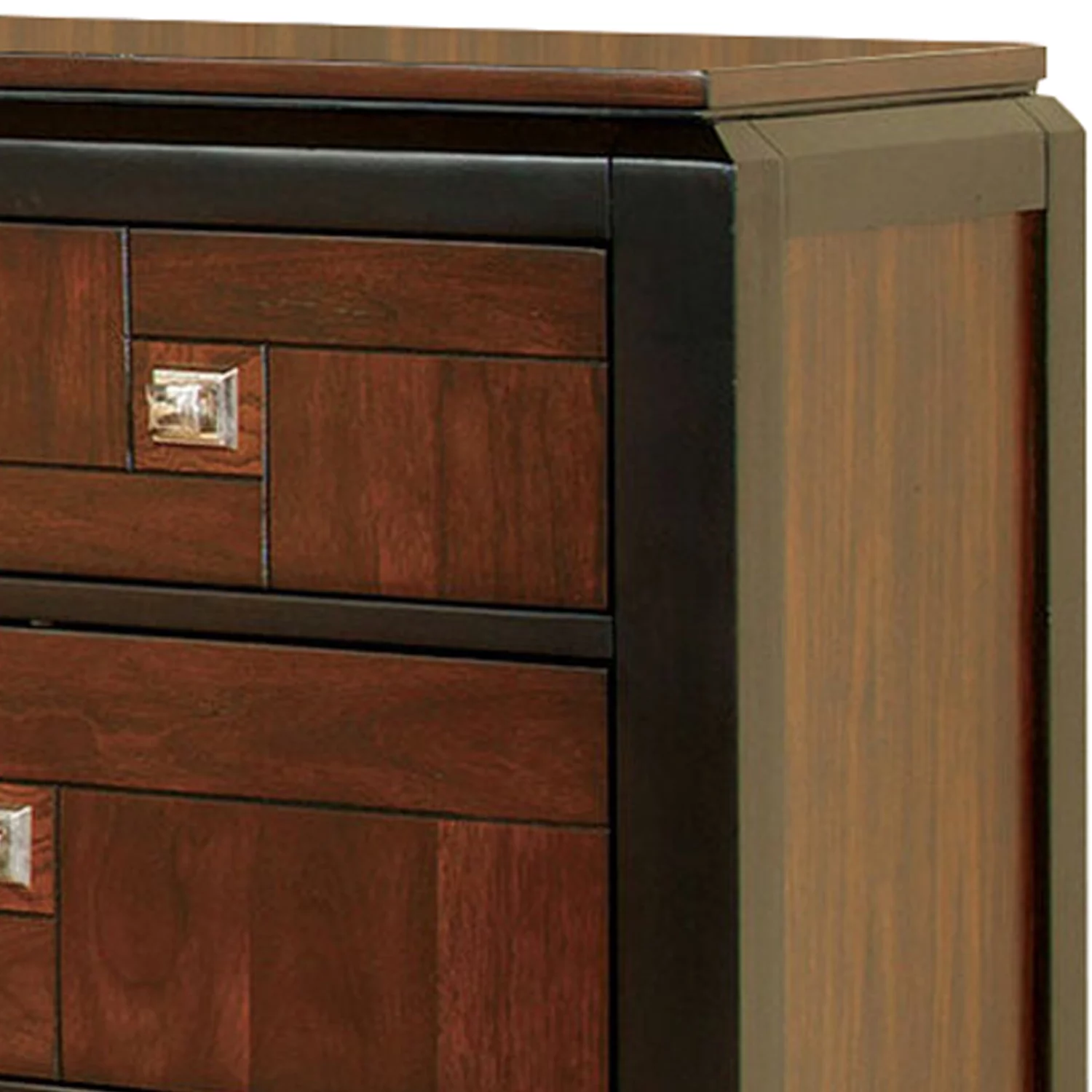 Benzara Splendid Wooden Dresser In Transitional Style,  Acacia And Walnut Brown