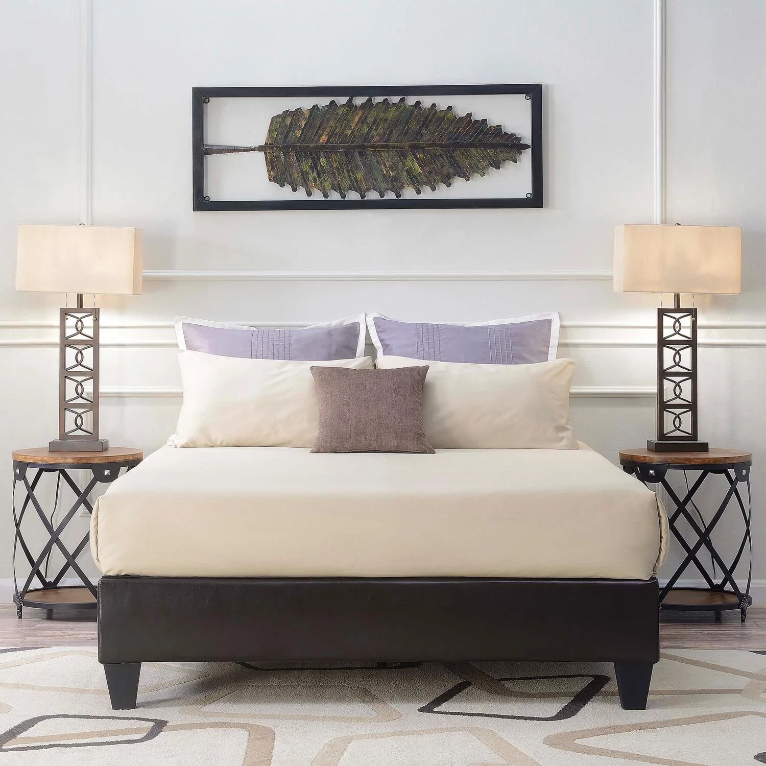 Picket House Abby Queen Platform Bed in Brown