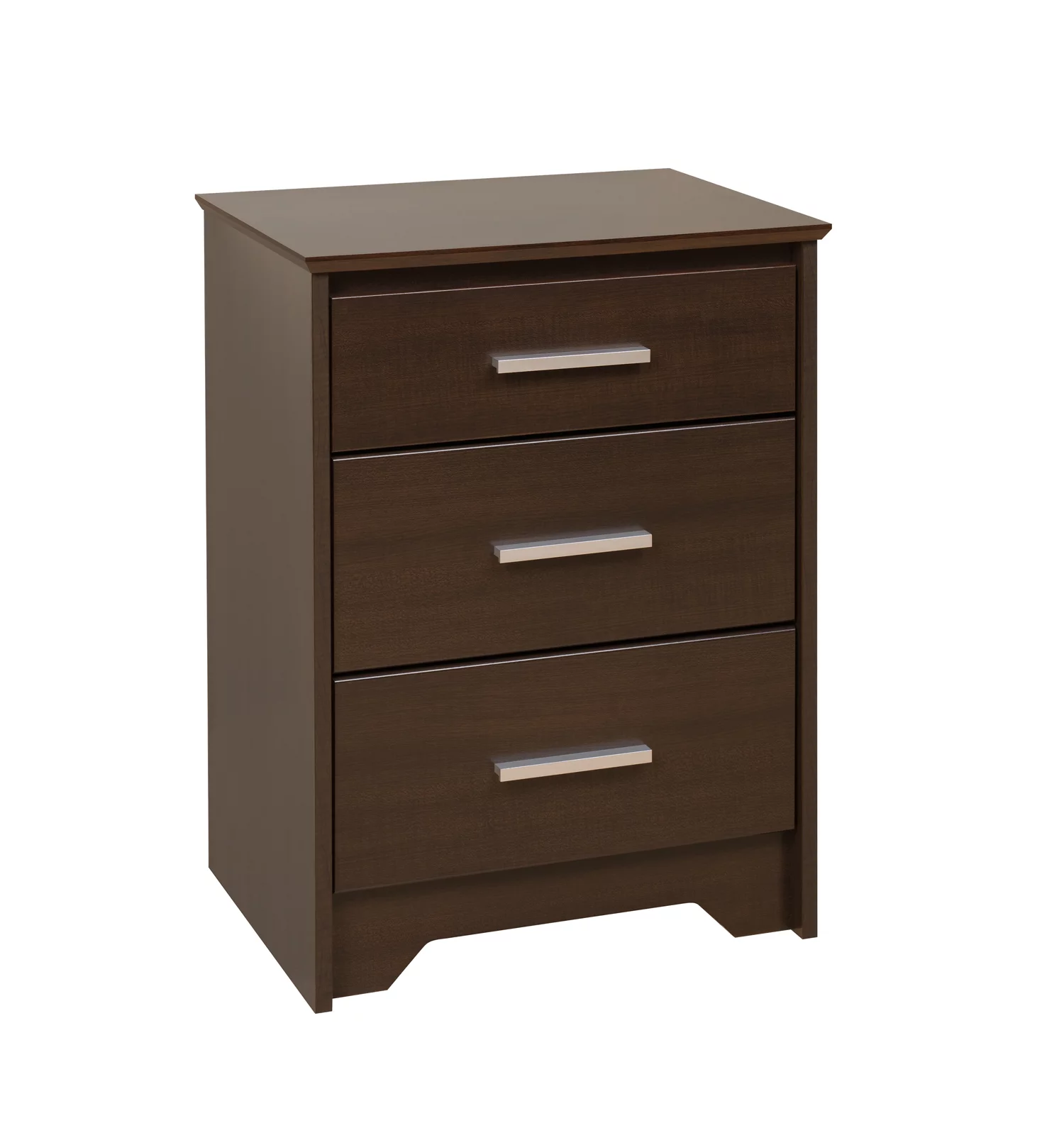 Prepac Coal Harbor Modern Tall 3-Drawer Bedroom Nightstand, Espresso