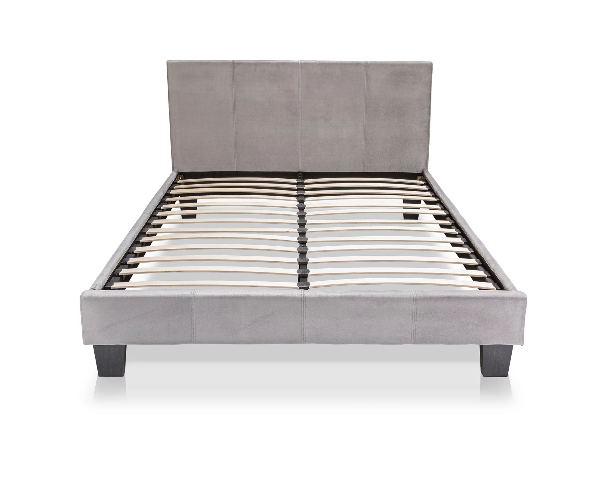 Furniture of America Queen Fabric Bed with 10-Inch Mattress, Gray (Assembly Required)