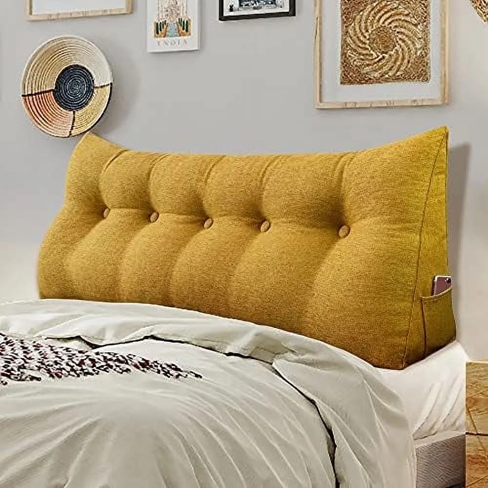 HBBOOMLIFE Ergonomics Headboard for Full Size Bed Button Tufted Padded headboards Portable Dorm Room Head Boards No to Assembly Grey