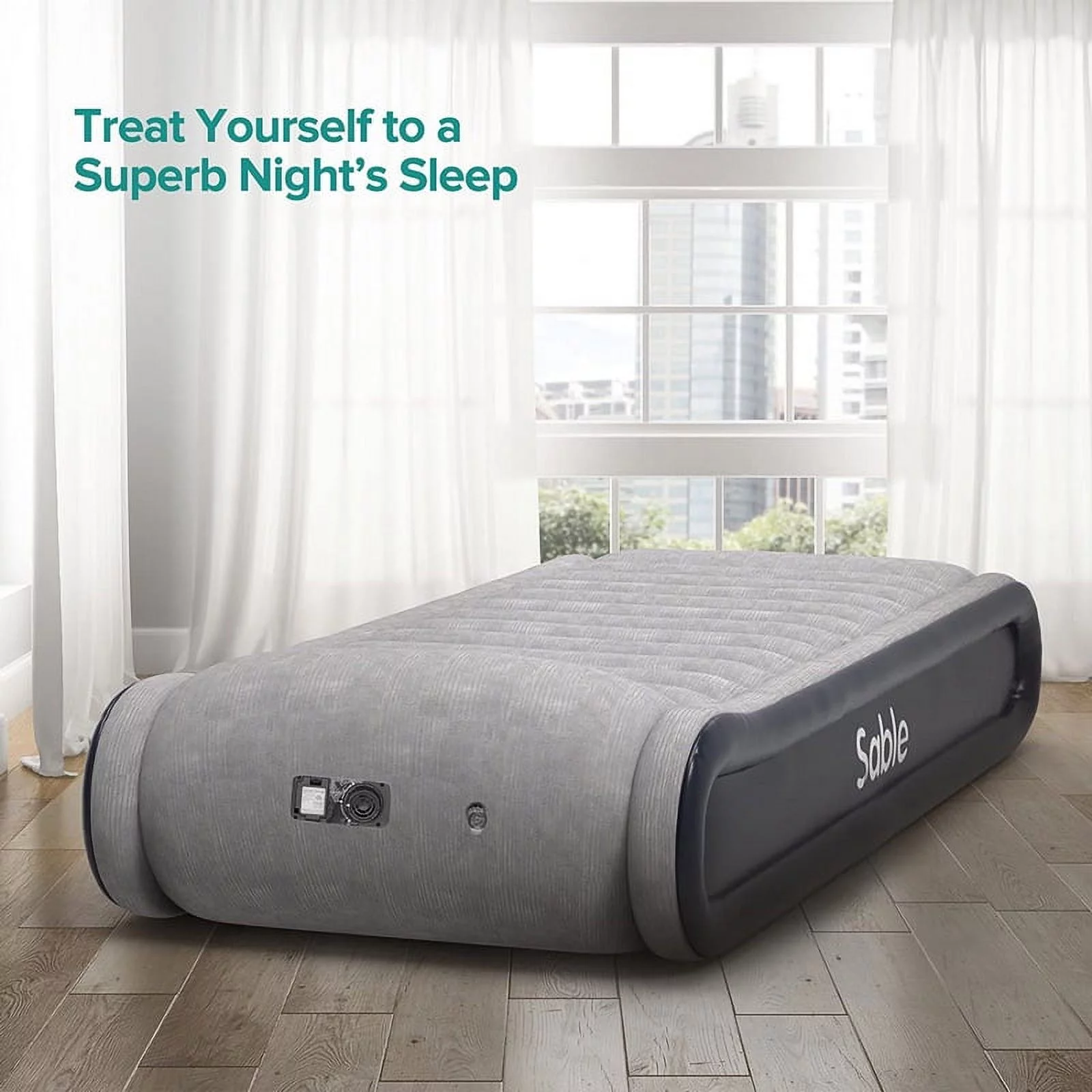 Sable SA-HF033 Queen Size Air Mattresses Built-in Pump Inflatable Bed (OPEN BOX) EPS46