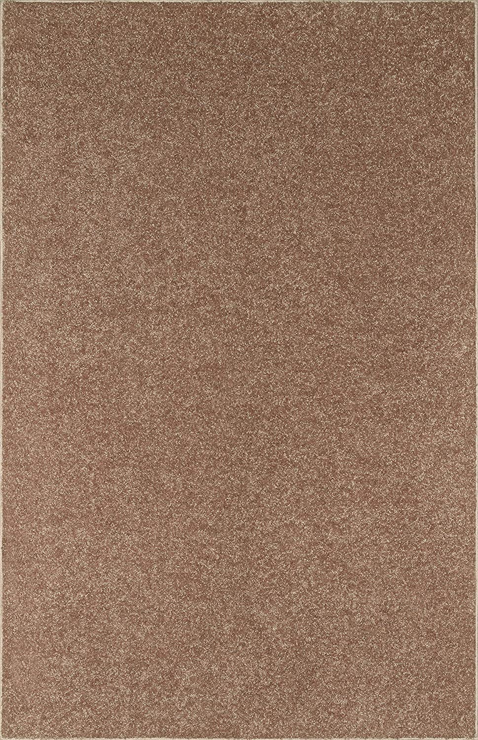 Home Queen Solid Color Indoor Area Rugs Brown - 3' x 5'