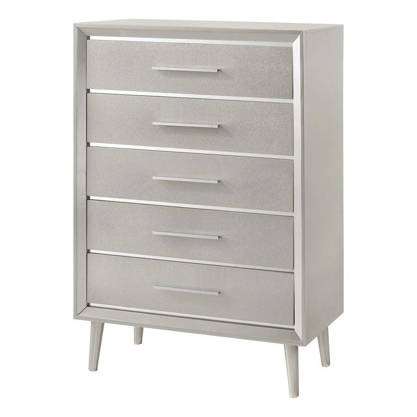 Ramon 5-drawer Chest Metallic Sterling