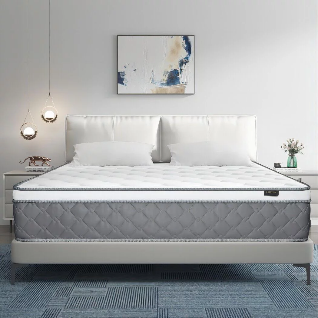 CHEVNI 12 inch King Mattress,Medium Firm Hybrid Mattresses in a Box