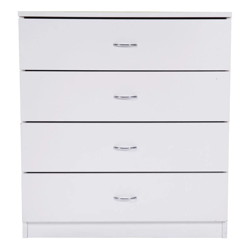 UBesGoo Modern Dresser Storage Chest Organizer Unit with 4 Drawers for Bedroom, Living Room,White