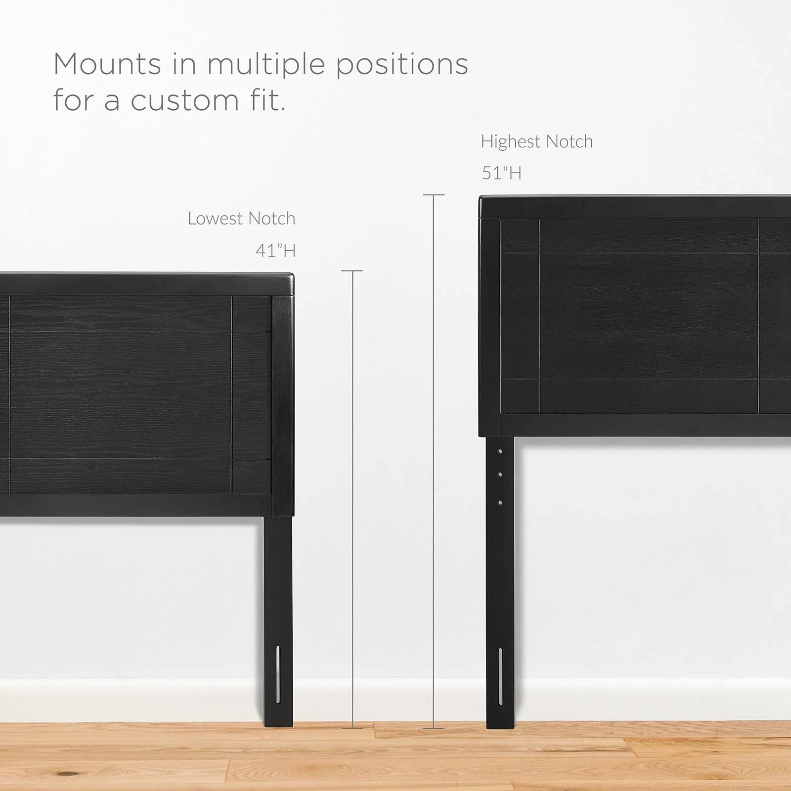 Headboard, Full Size, Wood, Black, Modern Contemporary Urban Design, Bedroom Master Guest Suite