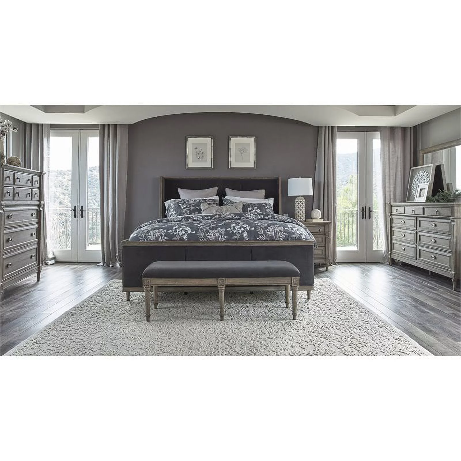 Coaster Alderwood 5-piece California King Wood Bedroom Set French Gray
