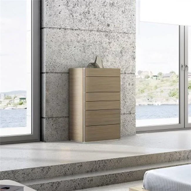 J & M Furniture 18145-Ch Evora 6 Drawer Chest - Wenge & Light Grey