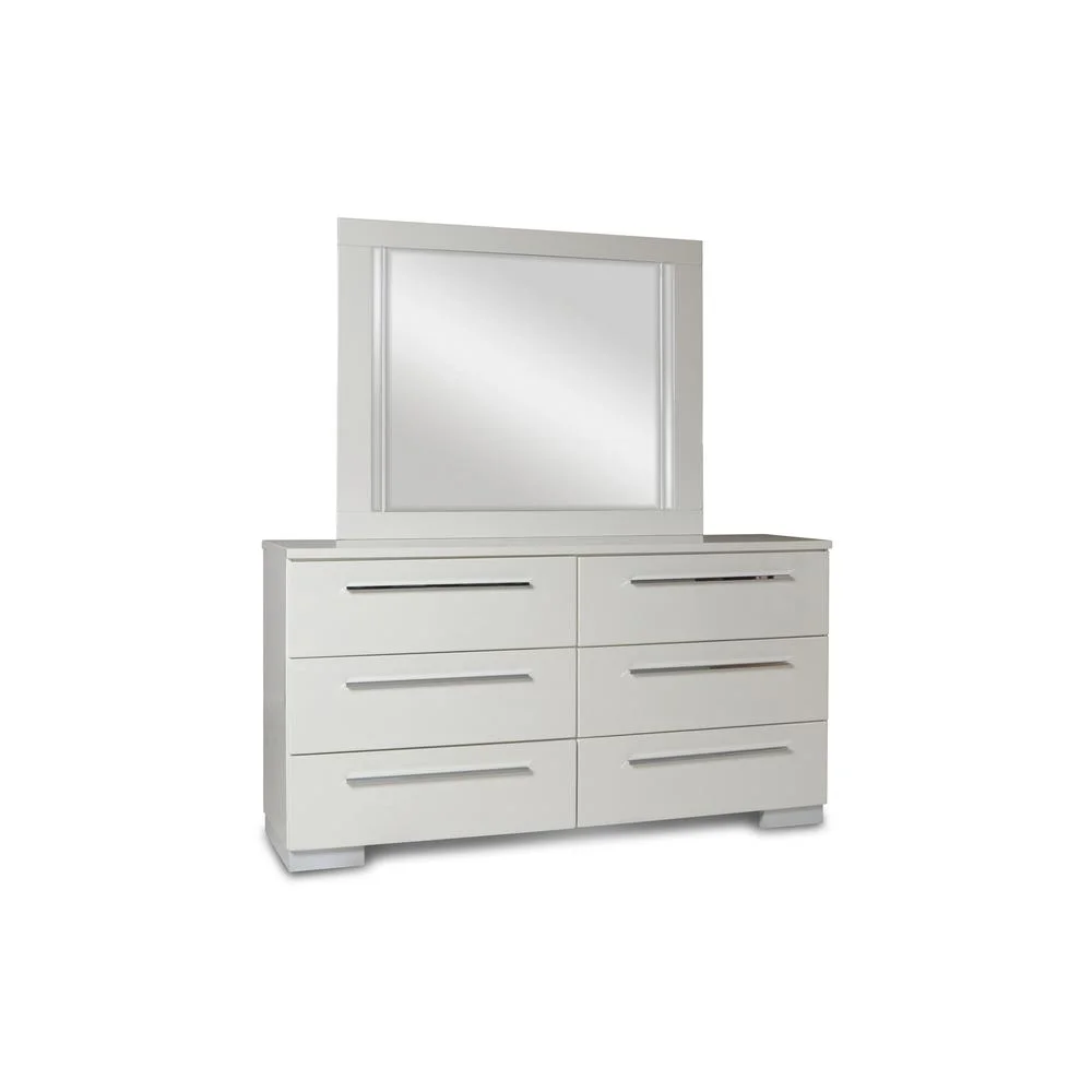 New Classic Furniture Sapphire 6-Drawer Wood Dresser in White