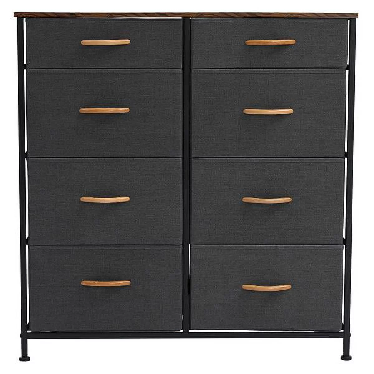 Fithood Vertical Furniture Storage Tower - Sturdy Steel Frame, Easy Pull Fabric Bins - Organizer Unit for Bedroom, Hallway, Entryway, Closets - 8 Drawers
