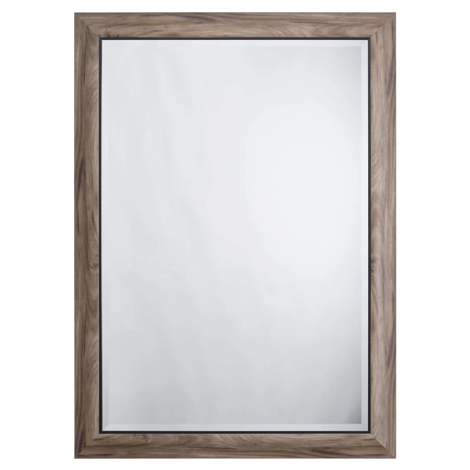 Yosemite Home Gray Wood Frame with Black Trim Wall Mirror