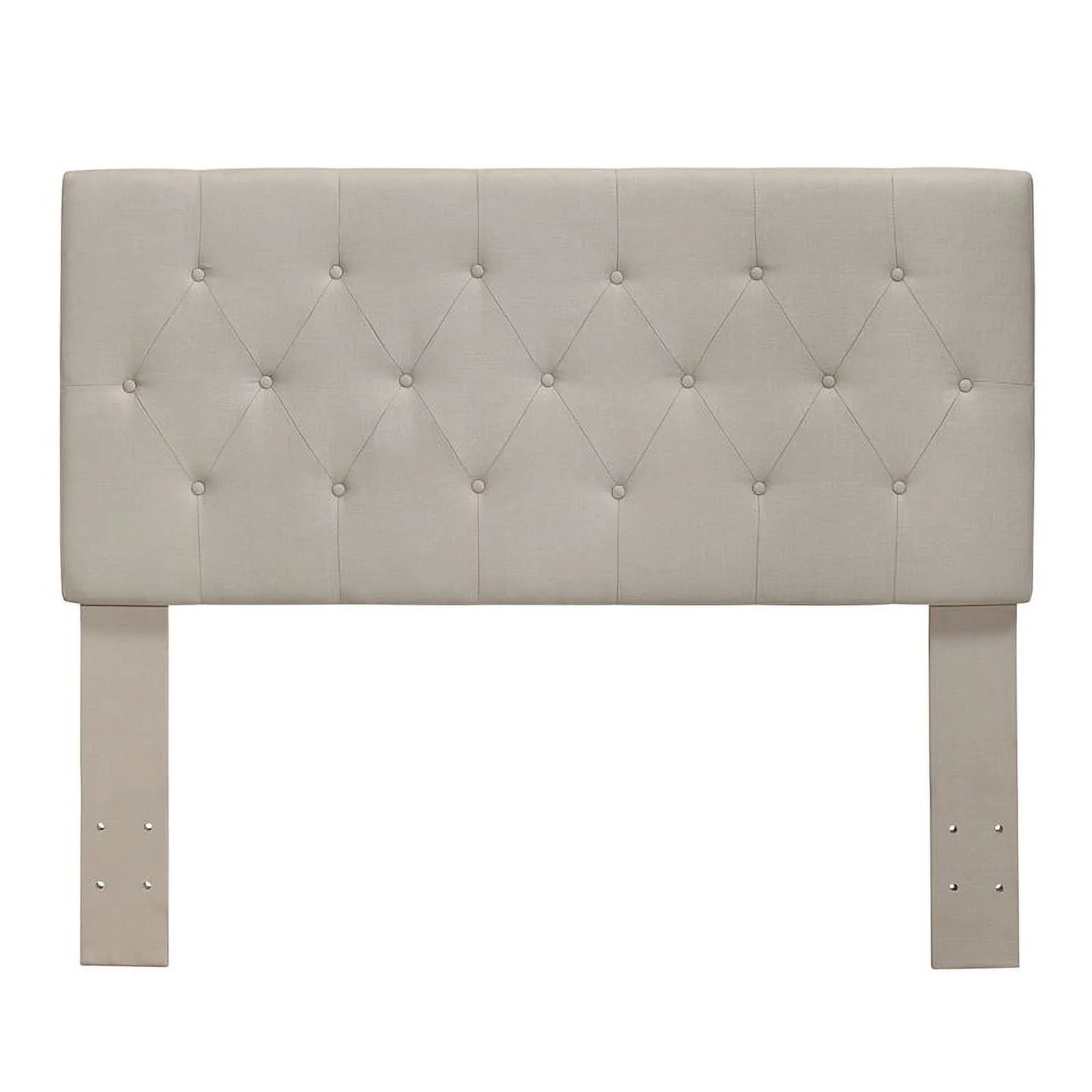 Furniture of America Warscher Fabric Full Queen Tufted Headboard in Ivory