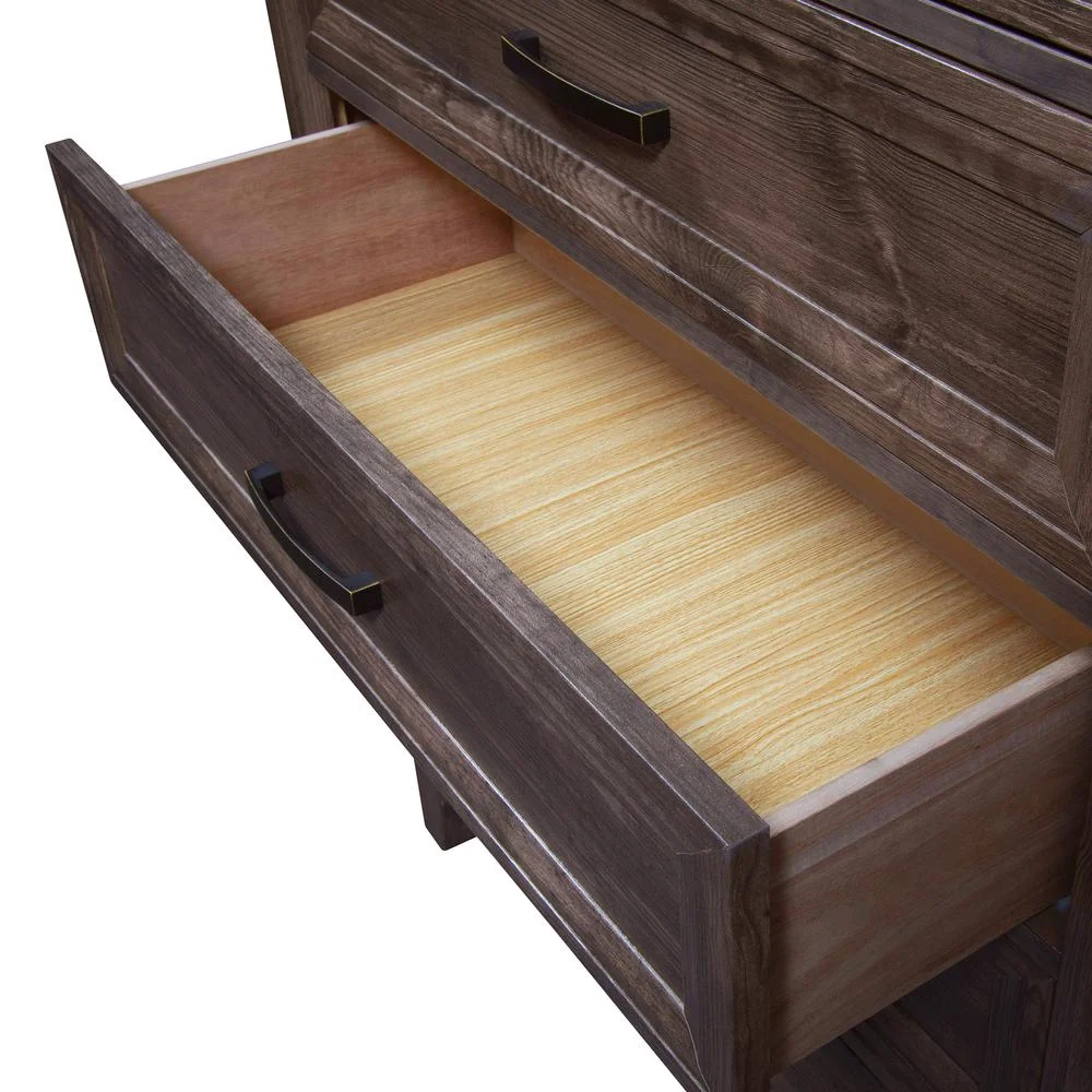 5-Drawer Chest in Cobblestone Finish