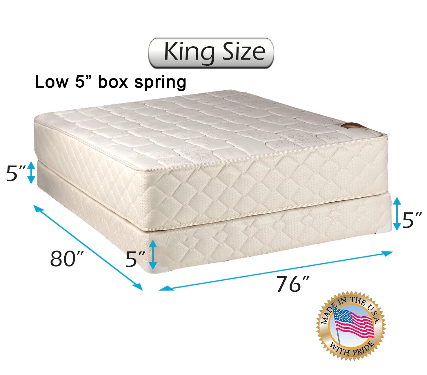 Dream Sleep Grandeur Deluxe King Size Mattress and Low 5