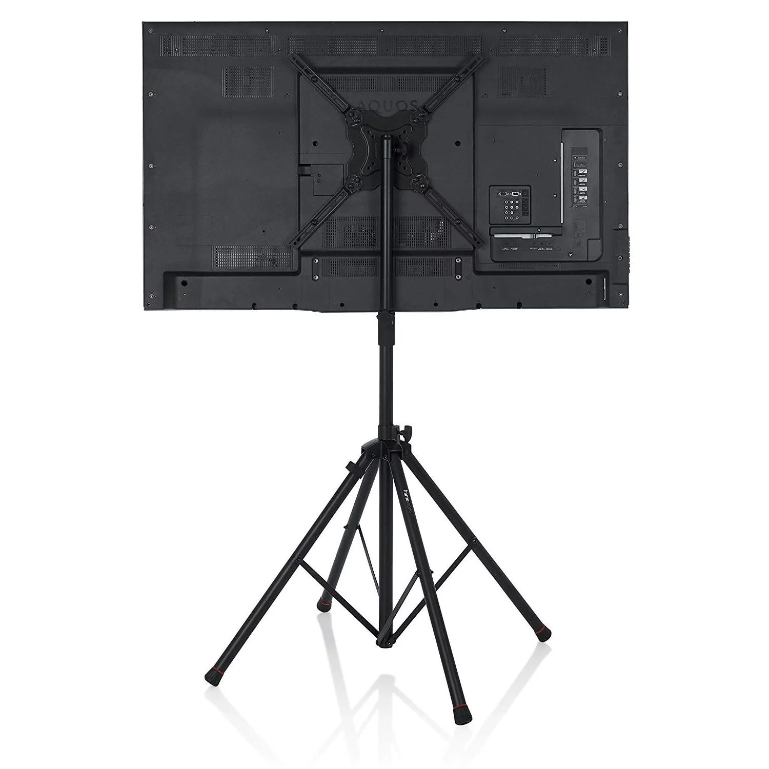 Gator Frameworks GFW-AV-LCD-25 Deluxe Quad Legged LCD/LED Stand with Lift-EEZ Piston