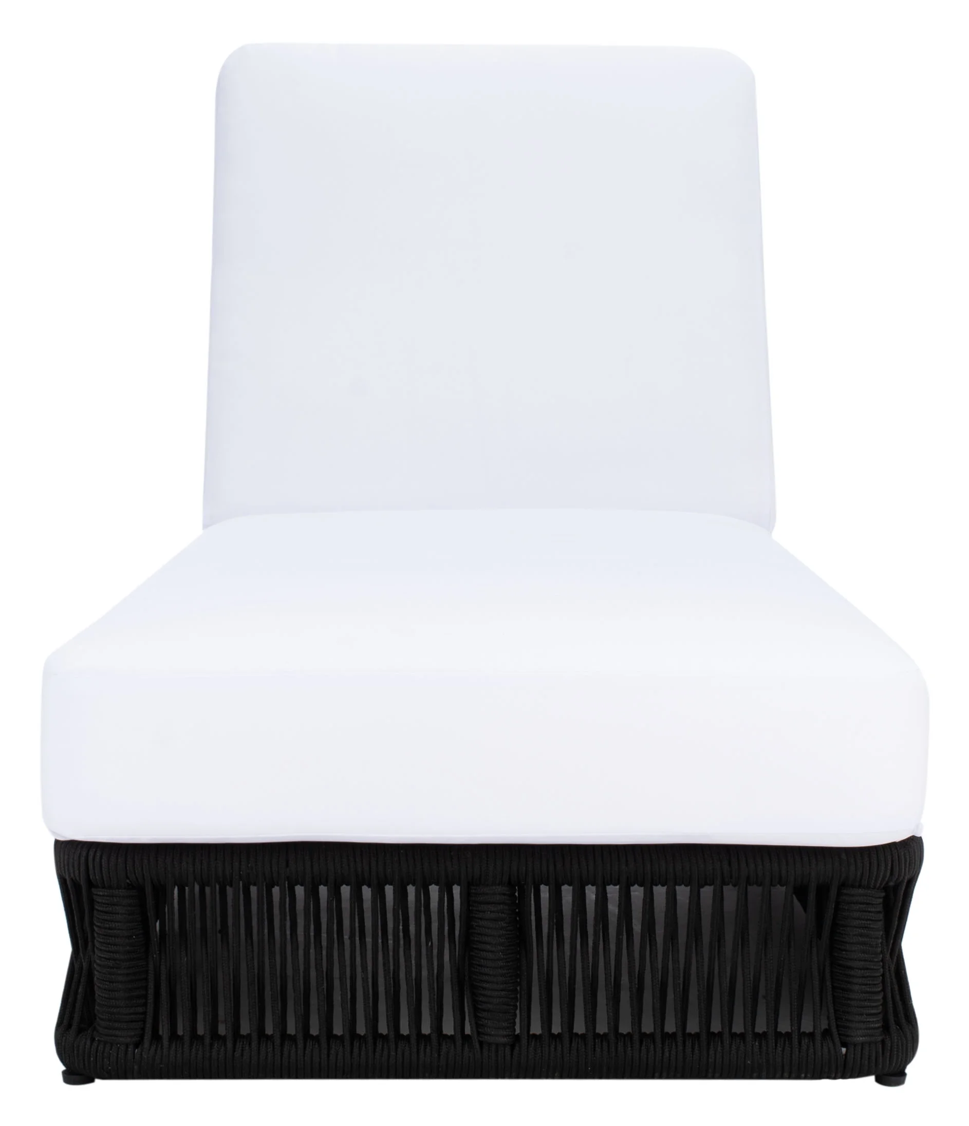 SAFAVIEH Gillian Outdoor Patio Sunlounger, White/Black