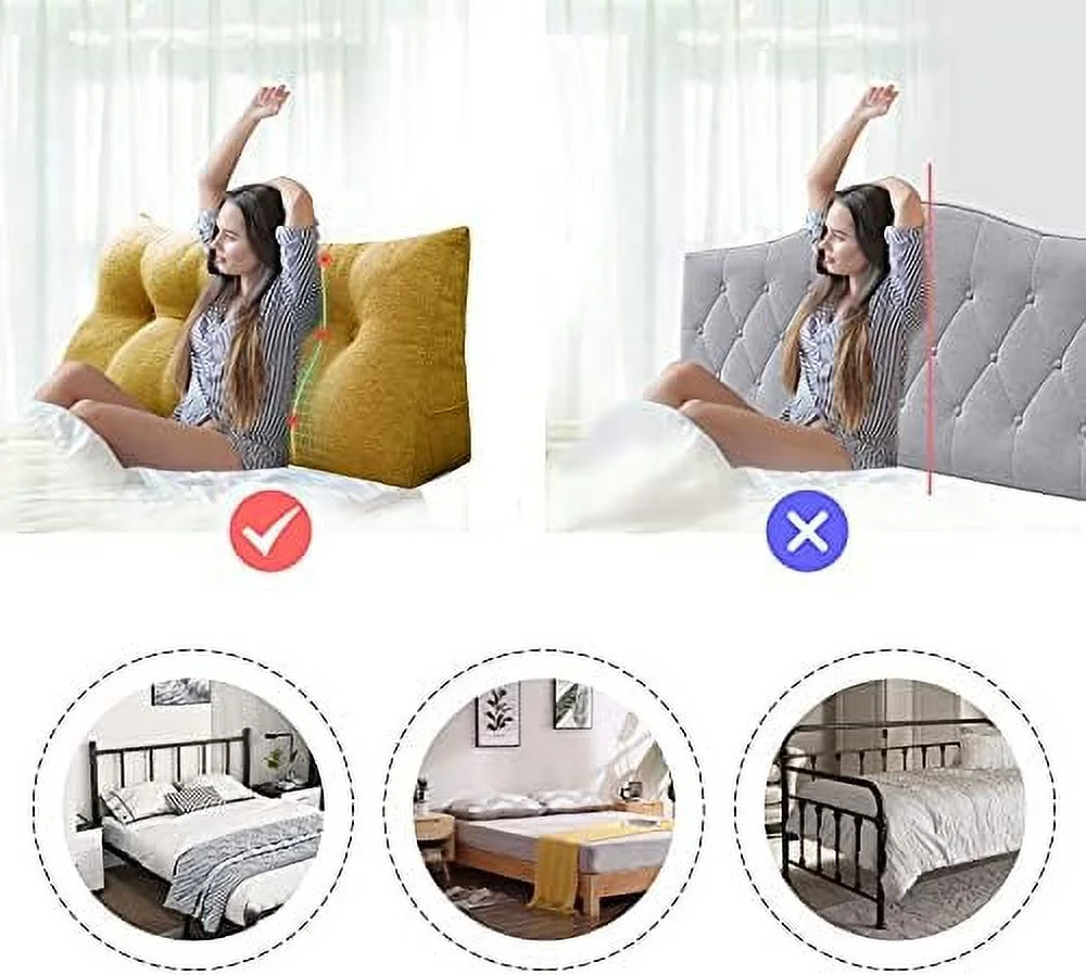HBBOOMLIFE Ergonomics Headboard for Full Size Bed Button Tufted Padded headboards Portable Dorm Room Head Boards No to Assembly Grey