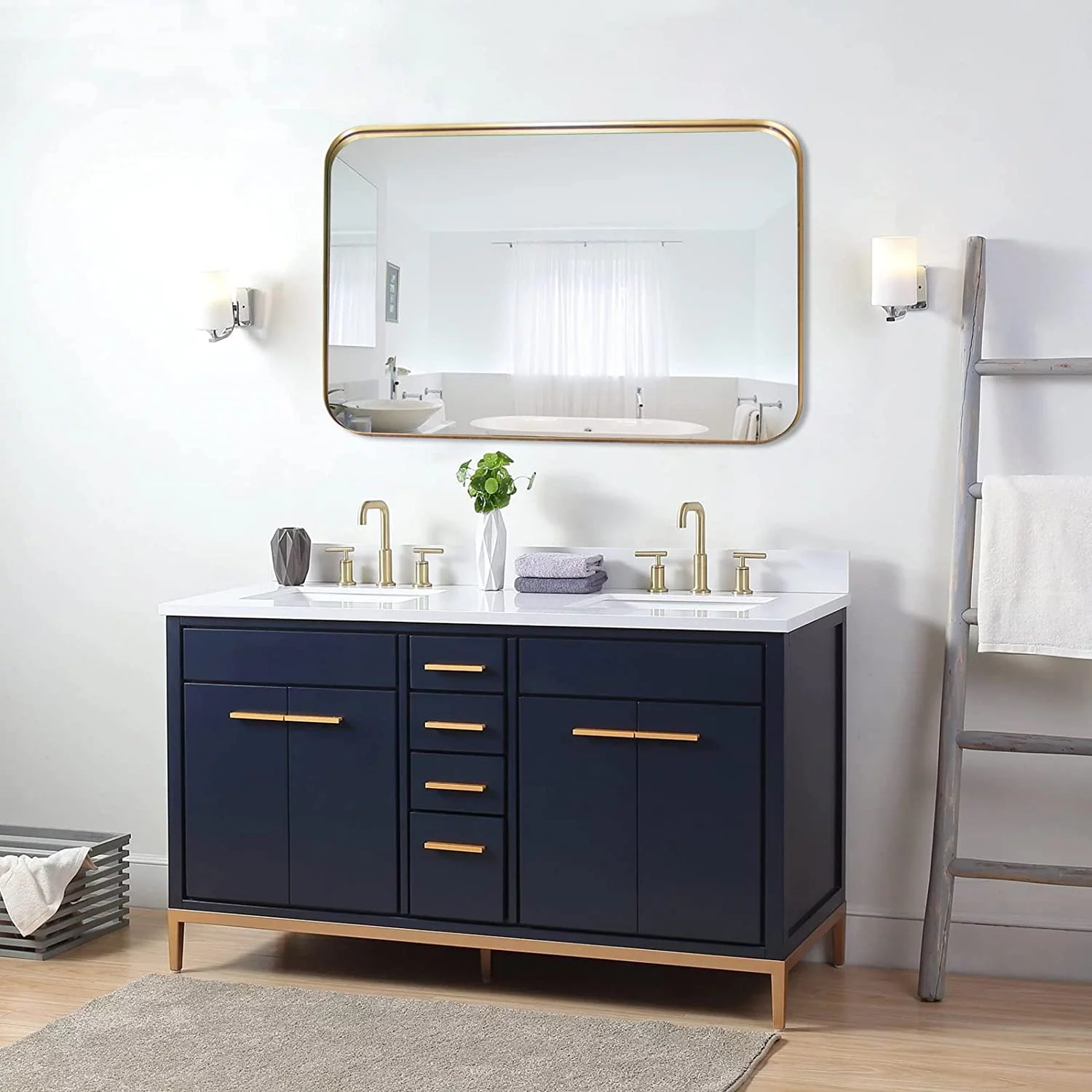 YGDU Gold Bathroom Mirror, 36