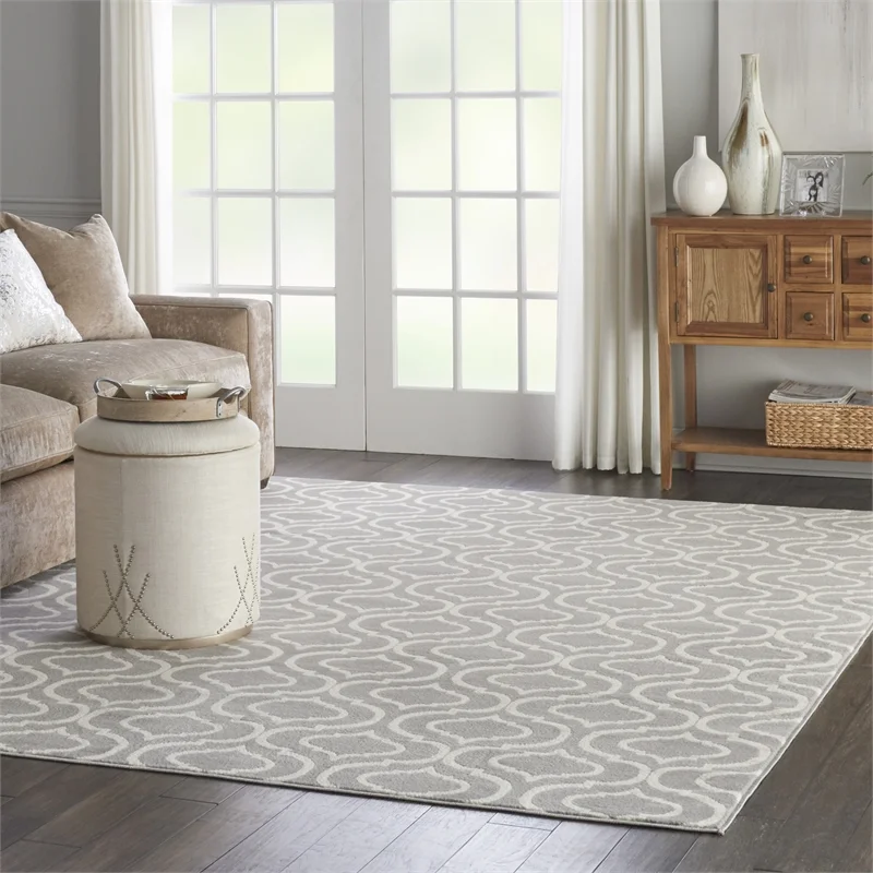 Nourison Jubilant Trellis Grey 7'10