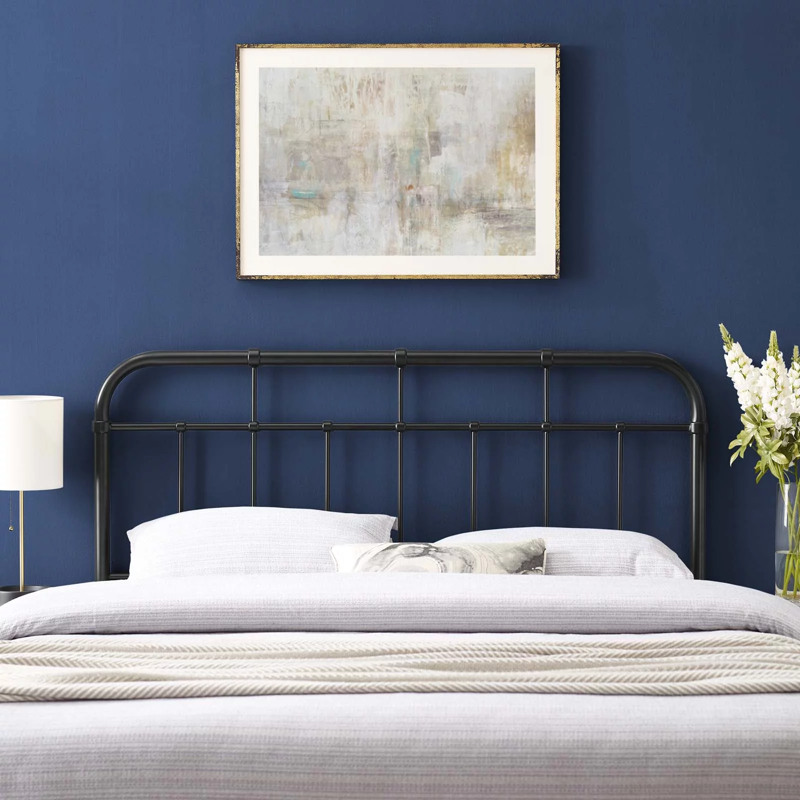 Headboard, Twin Size, Metal, Black, Modern Contemporary Urban Design, Bedroom Master Guest Suite