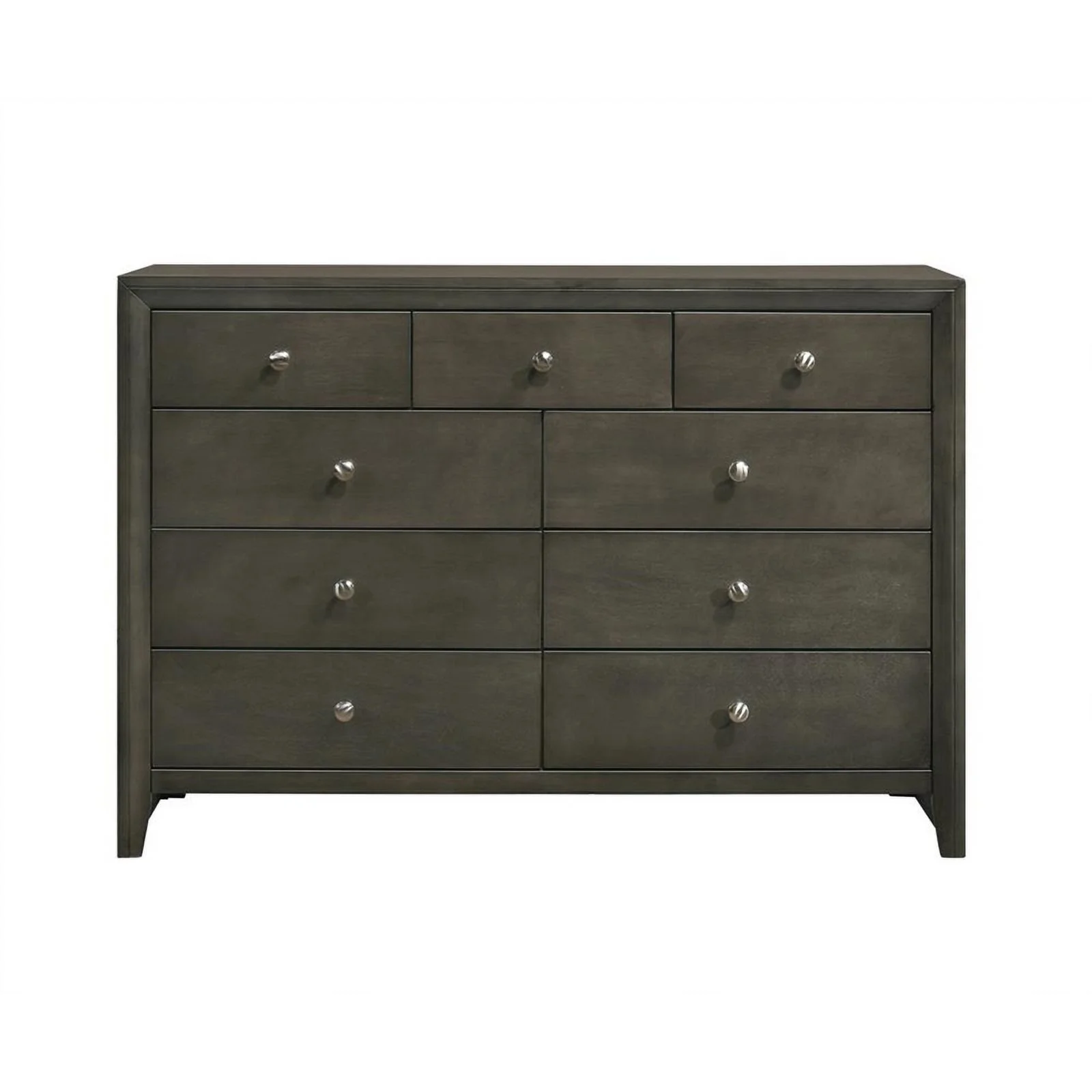 Pemberly Row 4-piece Wood Eastern King Sleigh Bedroom Set in Mod Gray