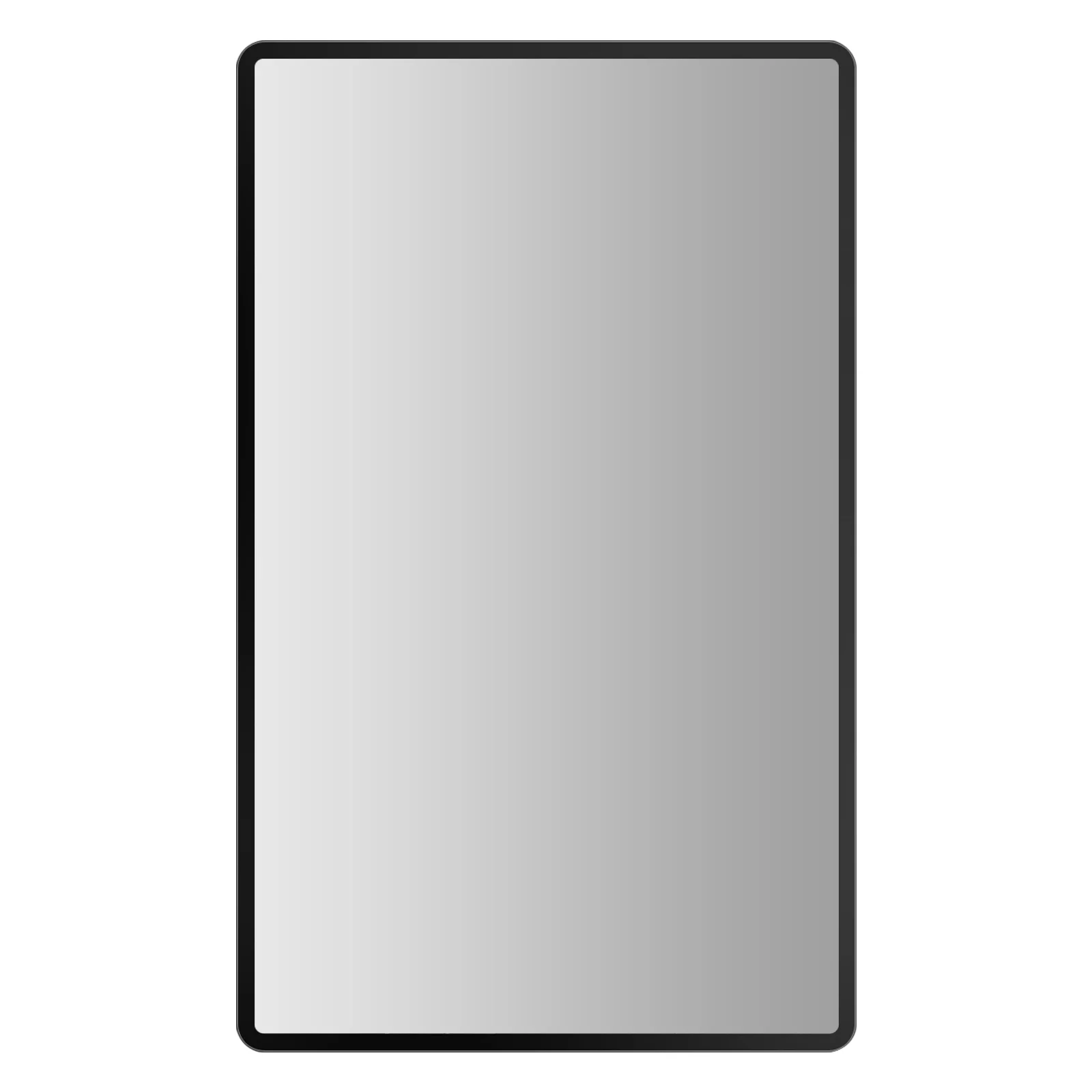 24 in. W x 32 in. H Wall Metal Framed Rounded Rectangle Bathroom Vanity Mirror Corner Hangs (Horizontal/Vertical) in Black