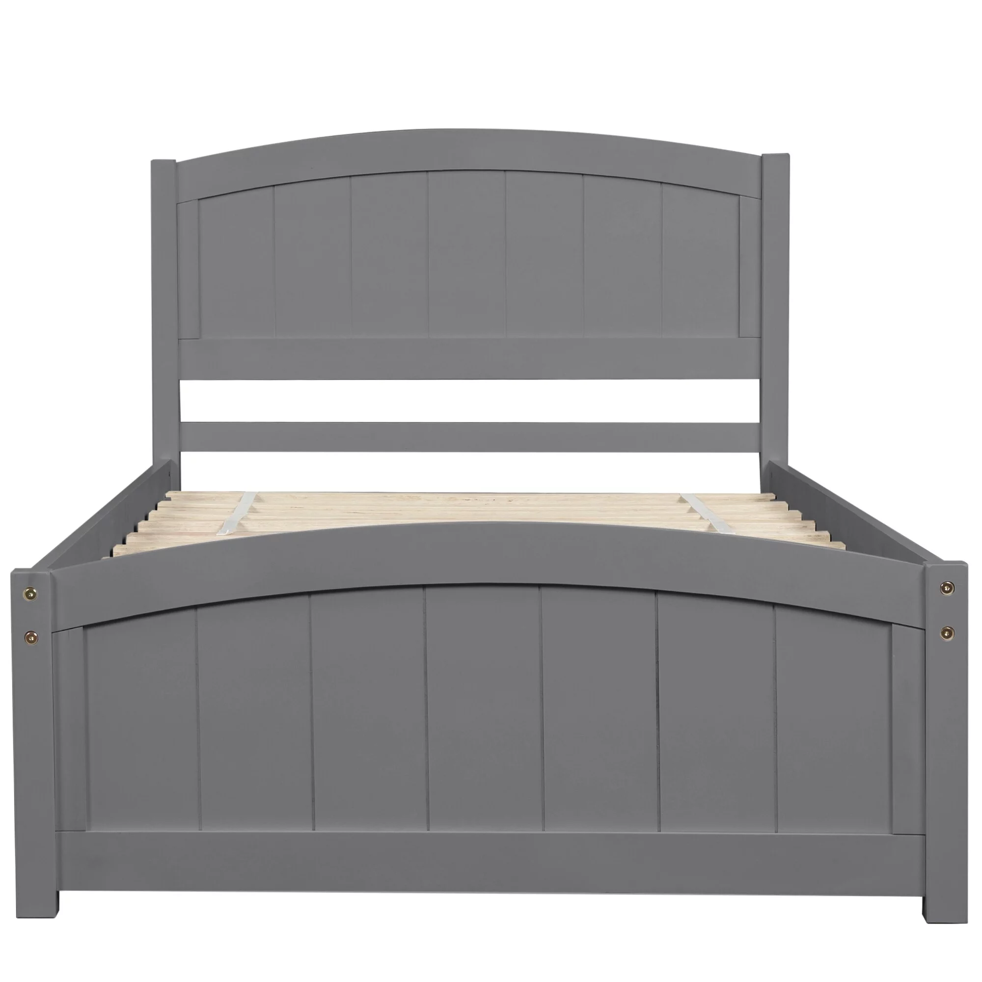 Wood Platform Bed with Headboard/Footboard - Solid Construction, Classic Design, Easy Assembly Espresso