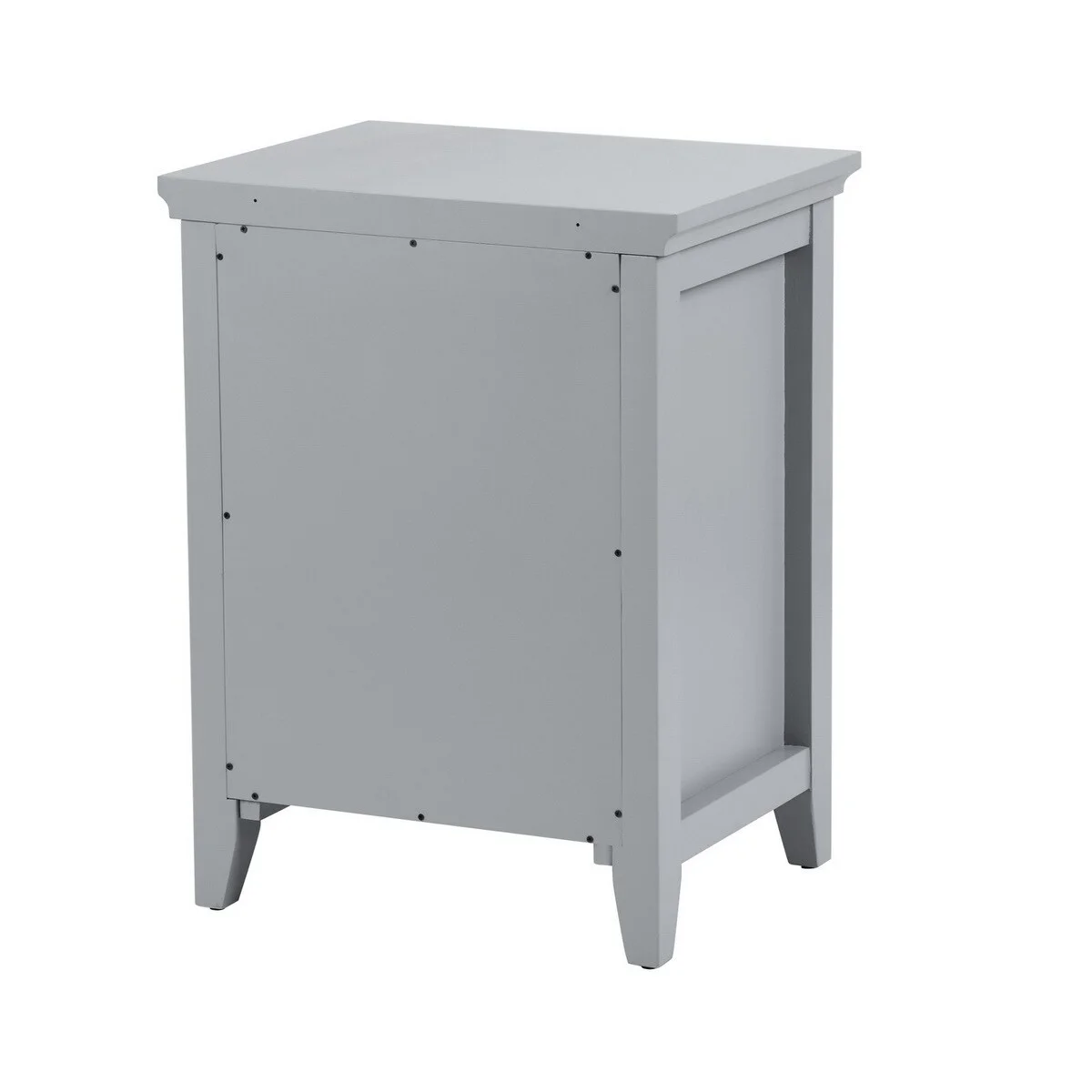 Modern Style Metal Framed Small Bedside Table/Bedside Table with Open Storage Room, Suitable for Bedrooms and Living Rooms Grey