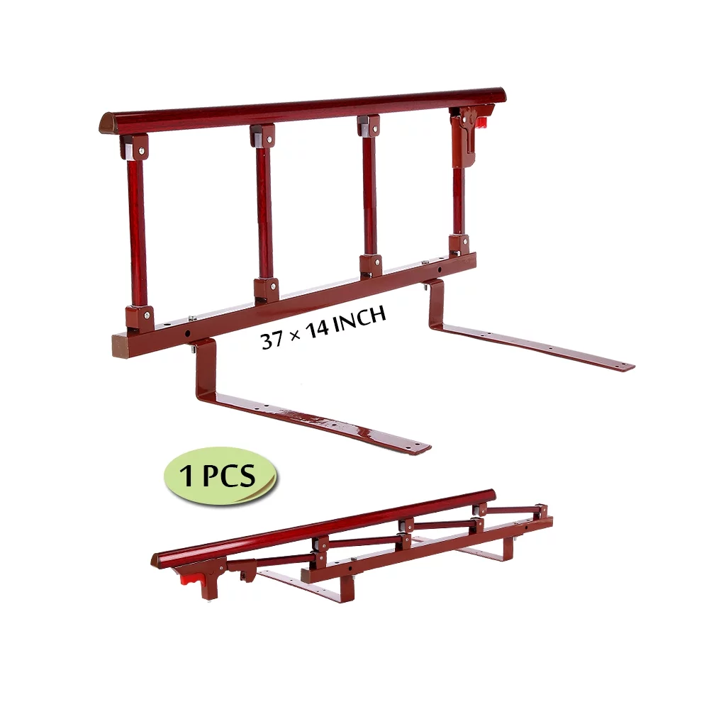 Bed Rails for Elderly Adults Seniors Assist Bar Bed Guard Railings Bedside Grab Bar Cane Assist Handle Half Bed Rail Hospital Safety Fold Down Rails (37