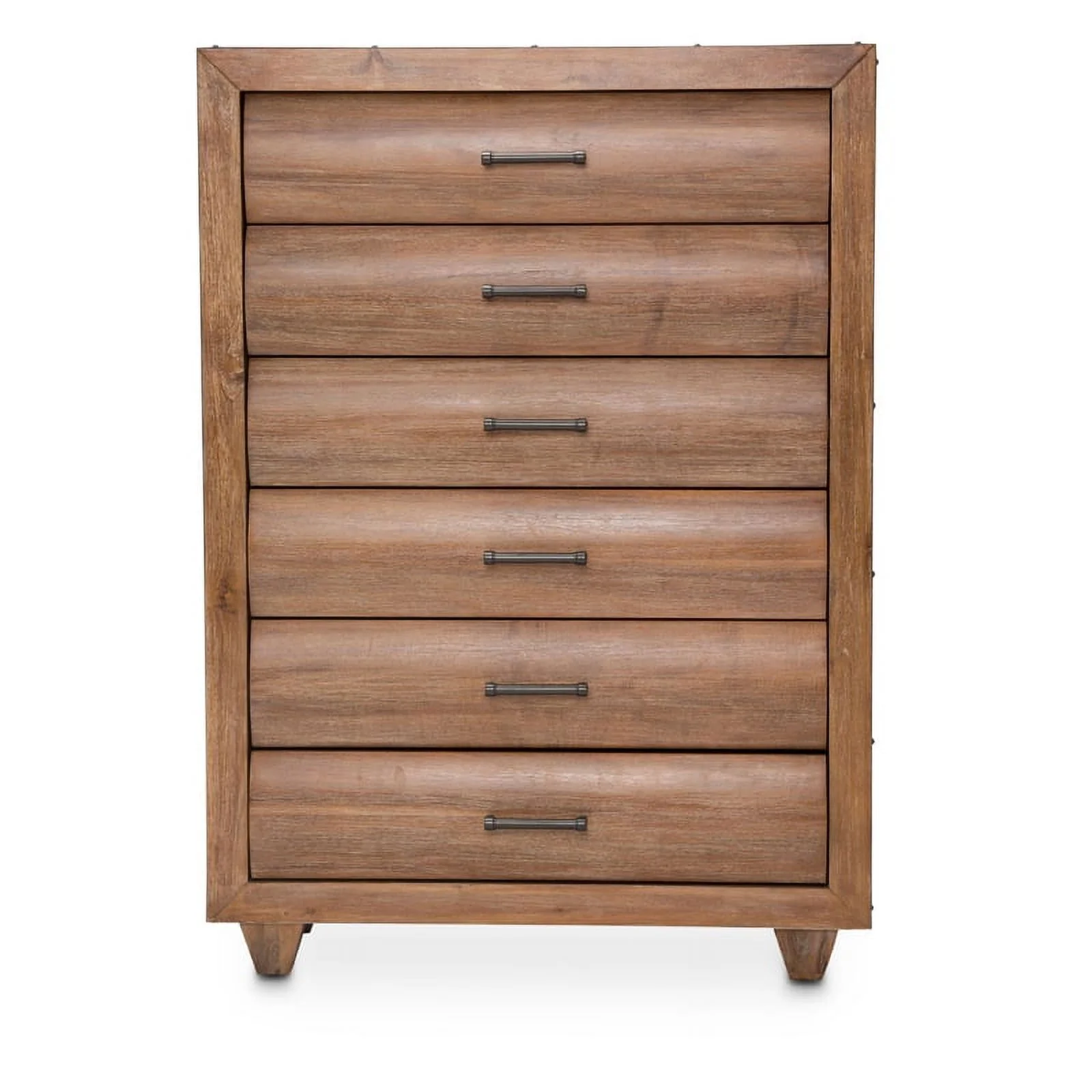 Michael Amini Brooklyn Walk 6-Drawer Wood Chest in Burnt Umber Brown