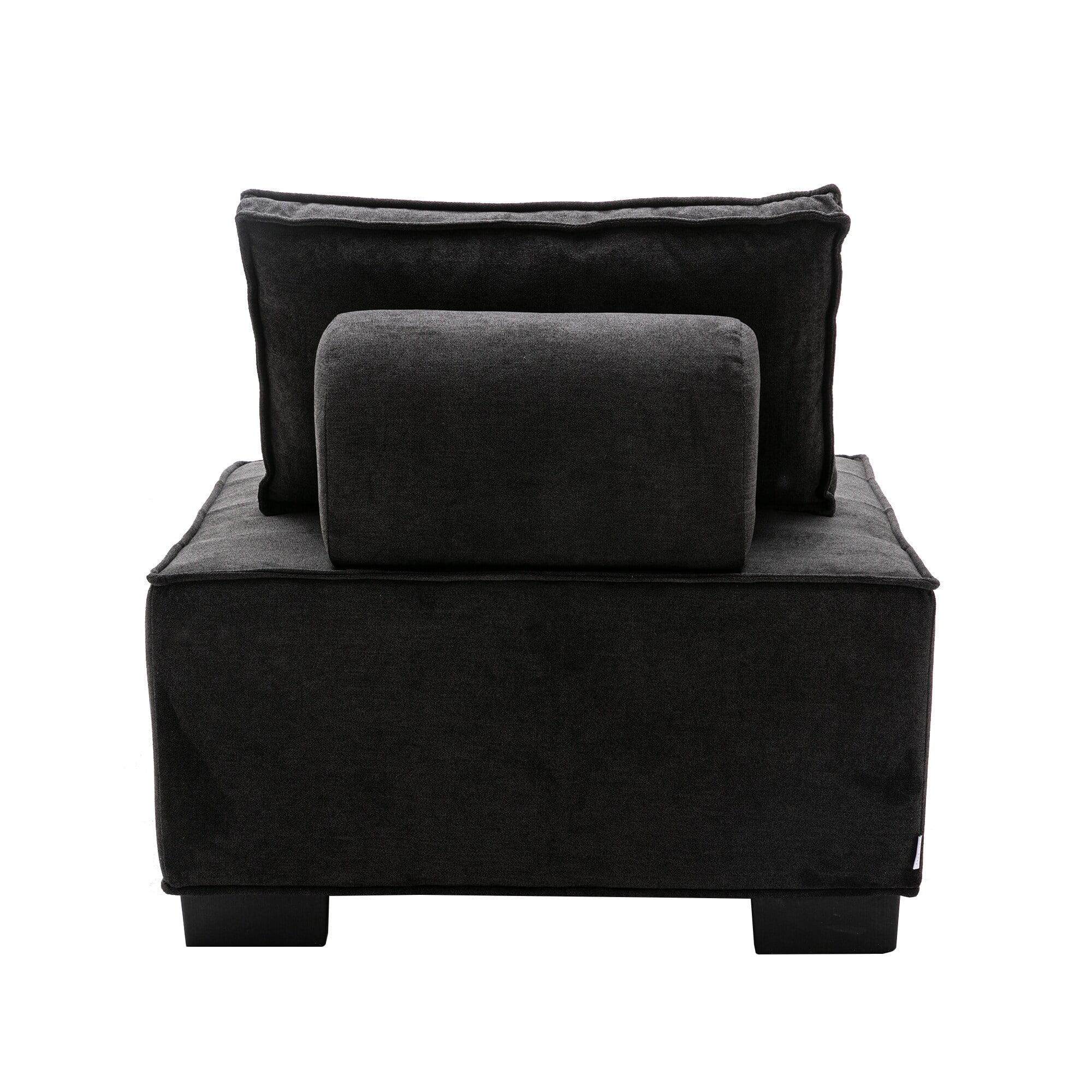 Stylish Ottoman Lazy Chair for Maximum Comfort and Style Black