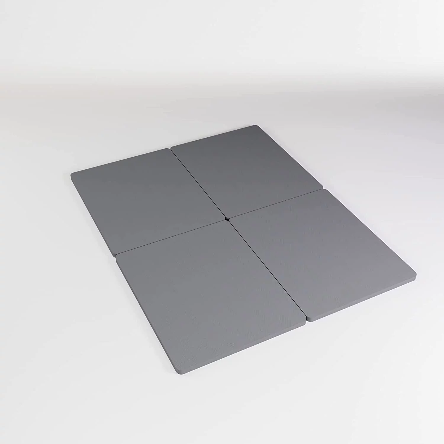 1.5-Inch Split Bunkie Board for Mattress/Bed Support - Fully Assembled, Improved Comfort and Support, Set of 2, Twin XL, Gray.