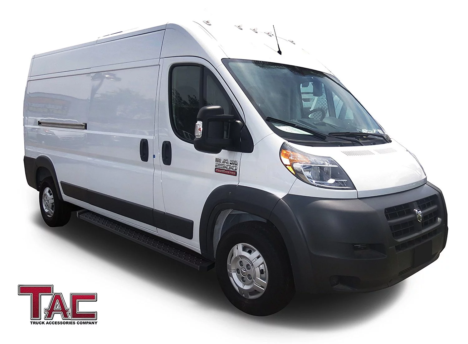 TAC 6.5” Running Boards Fit 2014-2024 Dodge Promaster Van 136”/159” Wheel Base (Full Size) Utility Black Side Step Nerf Bars Side Bars Step Rails Off Road Exterior Accessories 2pcs