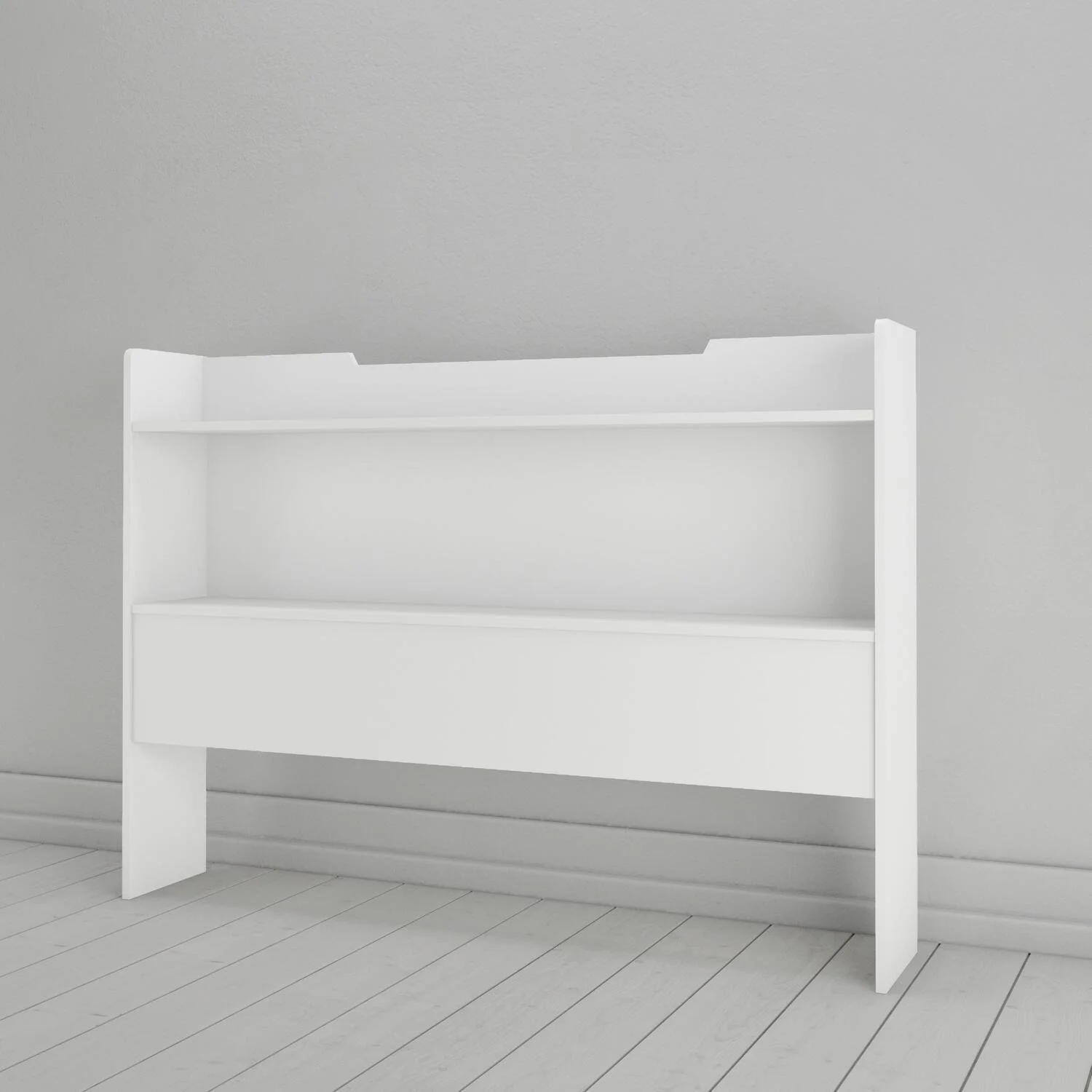 Homestock Eclectic Elegance 346303 Full Size Storage Headboard, White