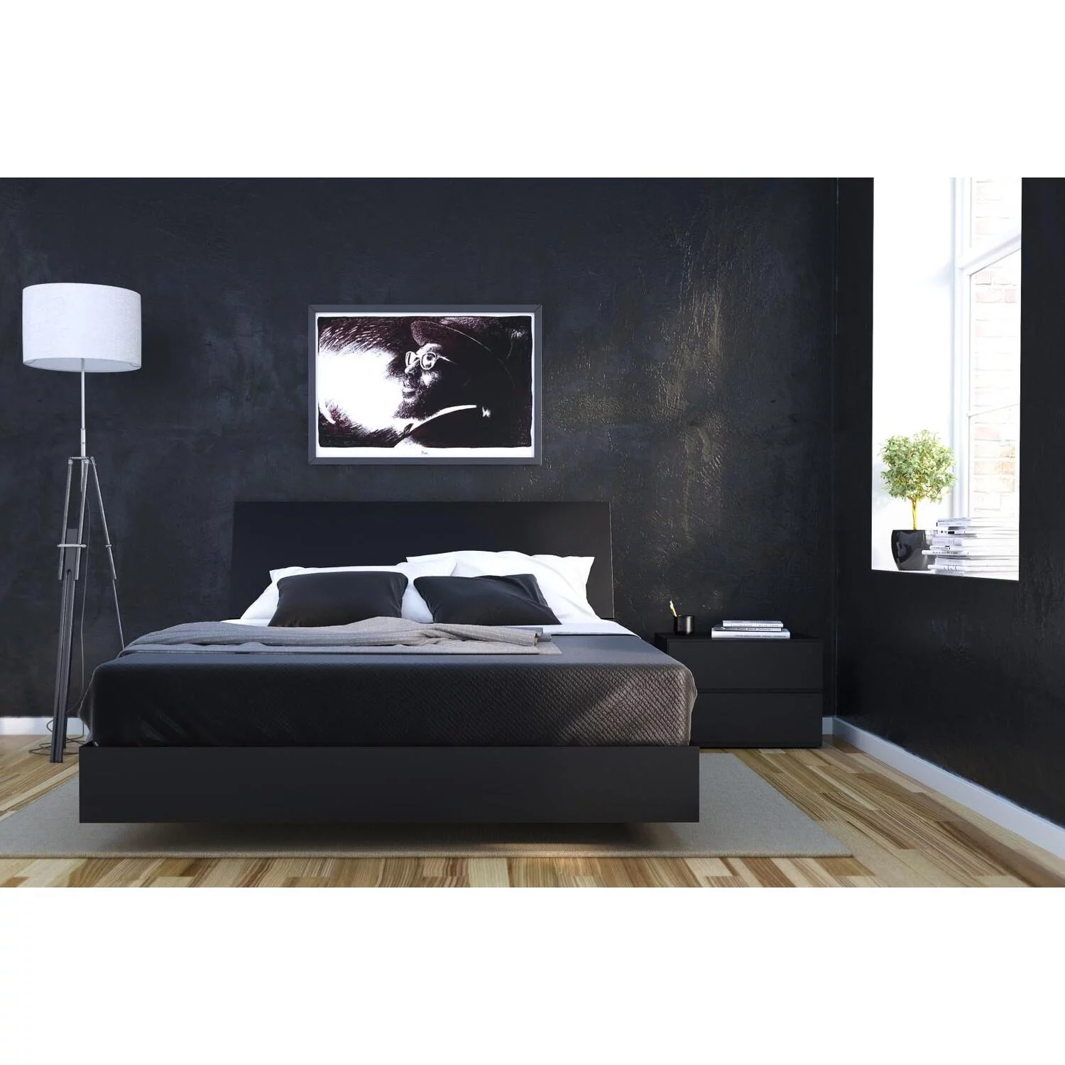 Corbo Bedroom Bundle #400813 from Nexera-Finish:Black