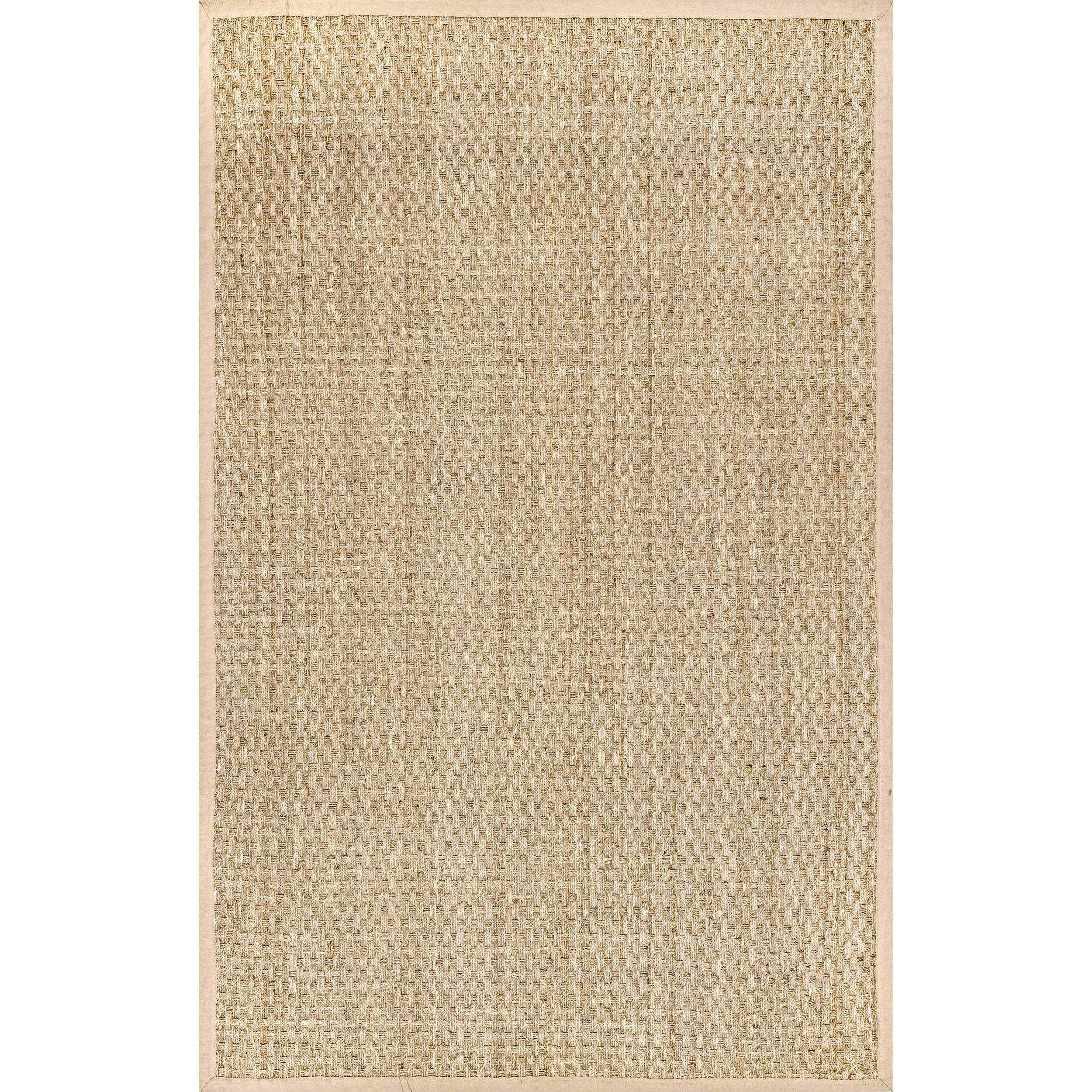 nuLOOM Hesse Checker Weave Seagrass Indoor/Outdoor Area Rug, 6' x 9', Natural