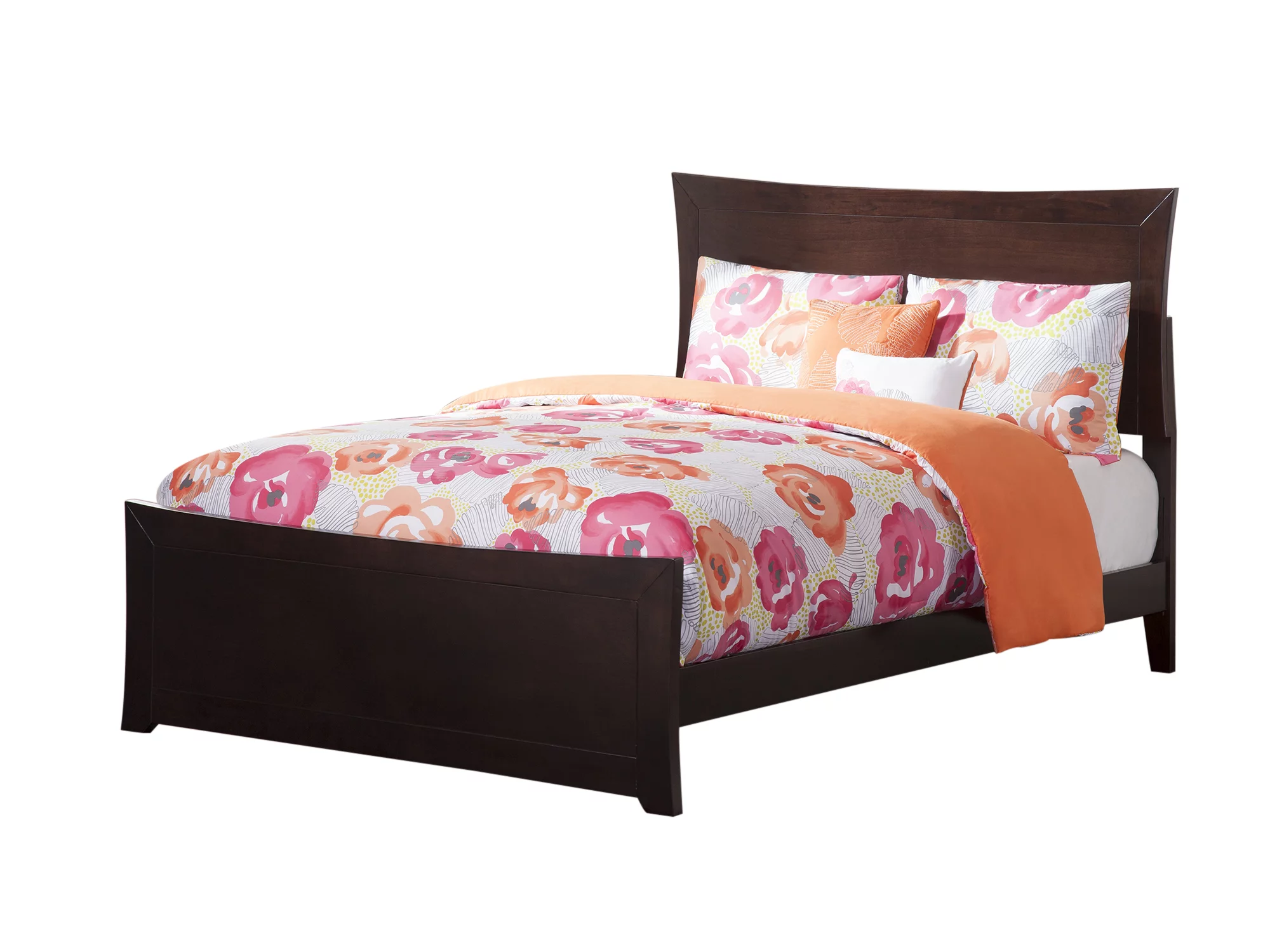 AFI Metro Queen Wood Platform Bed Frame with Panel Headboard & Footboard, Espresso