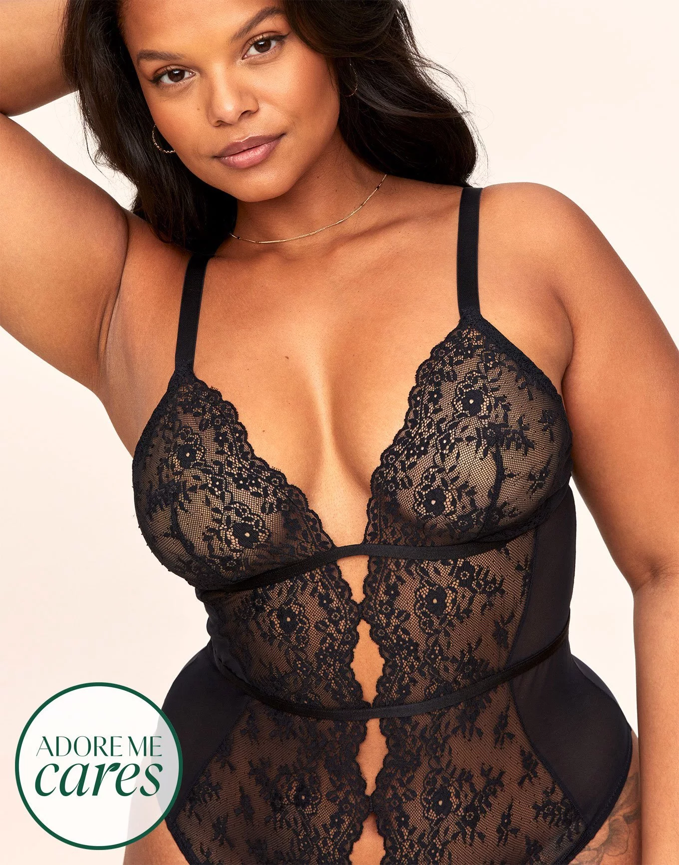 Adore Me Rosie Unlined Bodysuit Women's Lingerie Plus and Regular Sizes