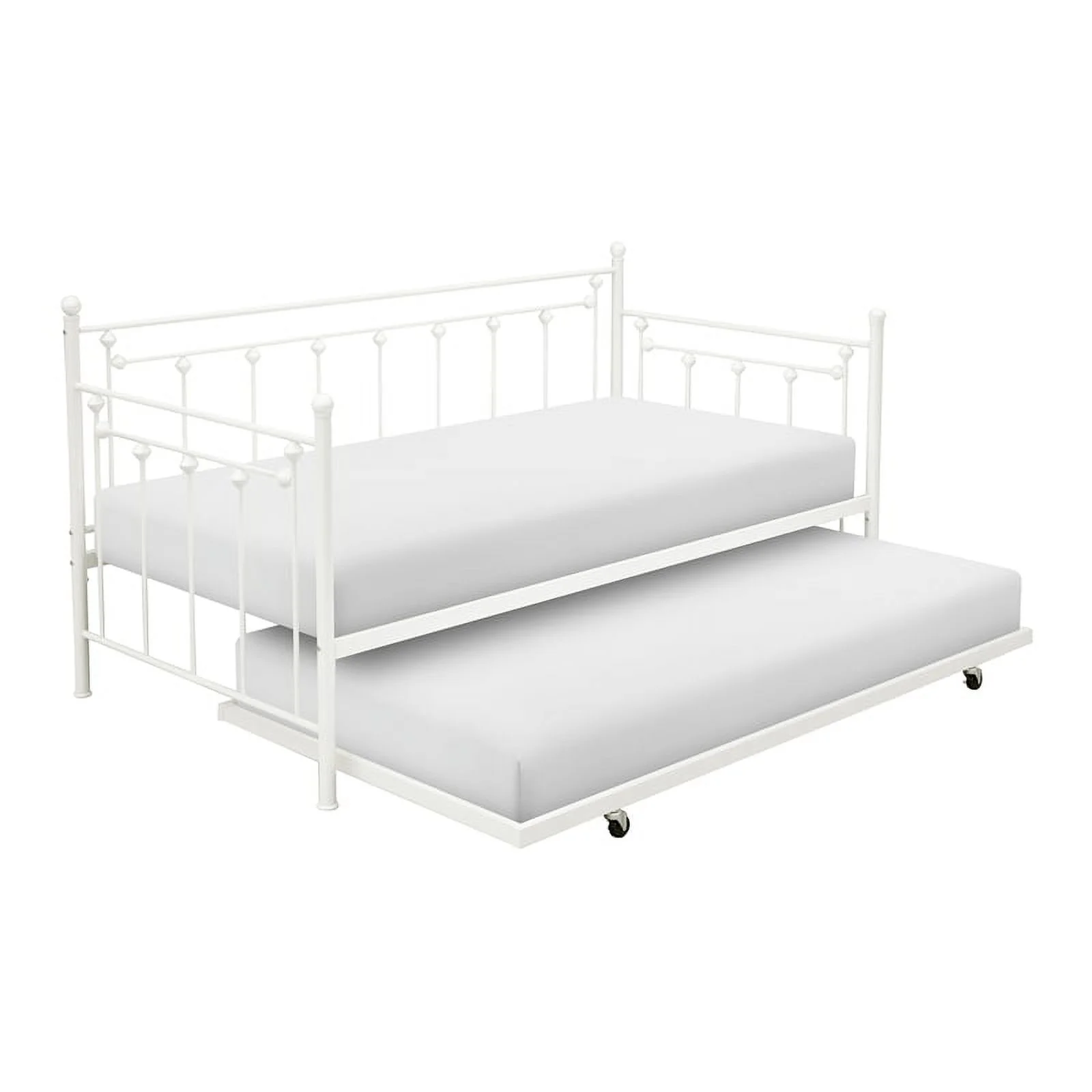 Lexicon Lorena Metal Daybed with Trundle in White