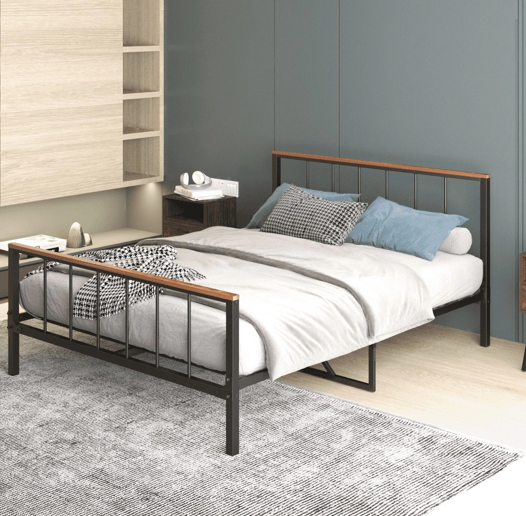 CoSoTower Metal Platform Bed Frame with Headboard and Footboard,Sturdy Metal Frame, No Box Spring Needed(Full)