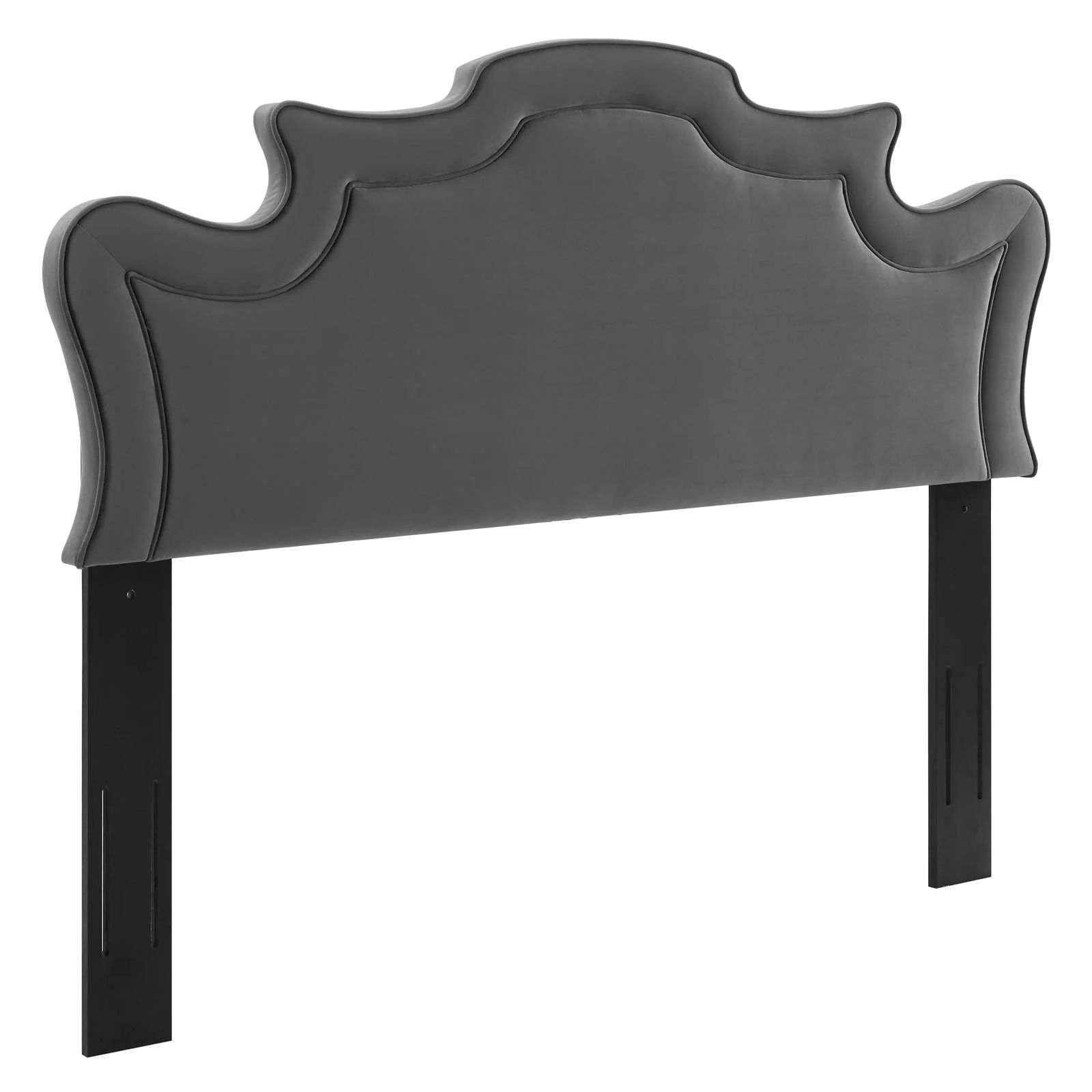 Modway Evangeline Performance Velvet Twin Headboard in Charcoal