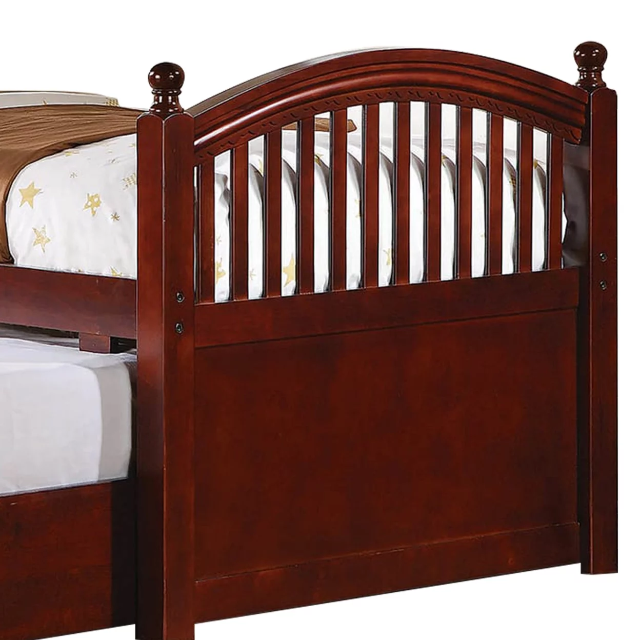 Wooden Twin Size Daybed with Trundle and Three Spacious Drawers Brown- Saltoro Sherpi